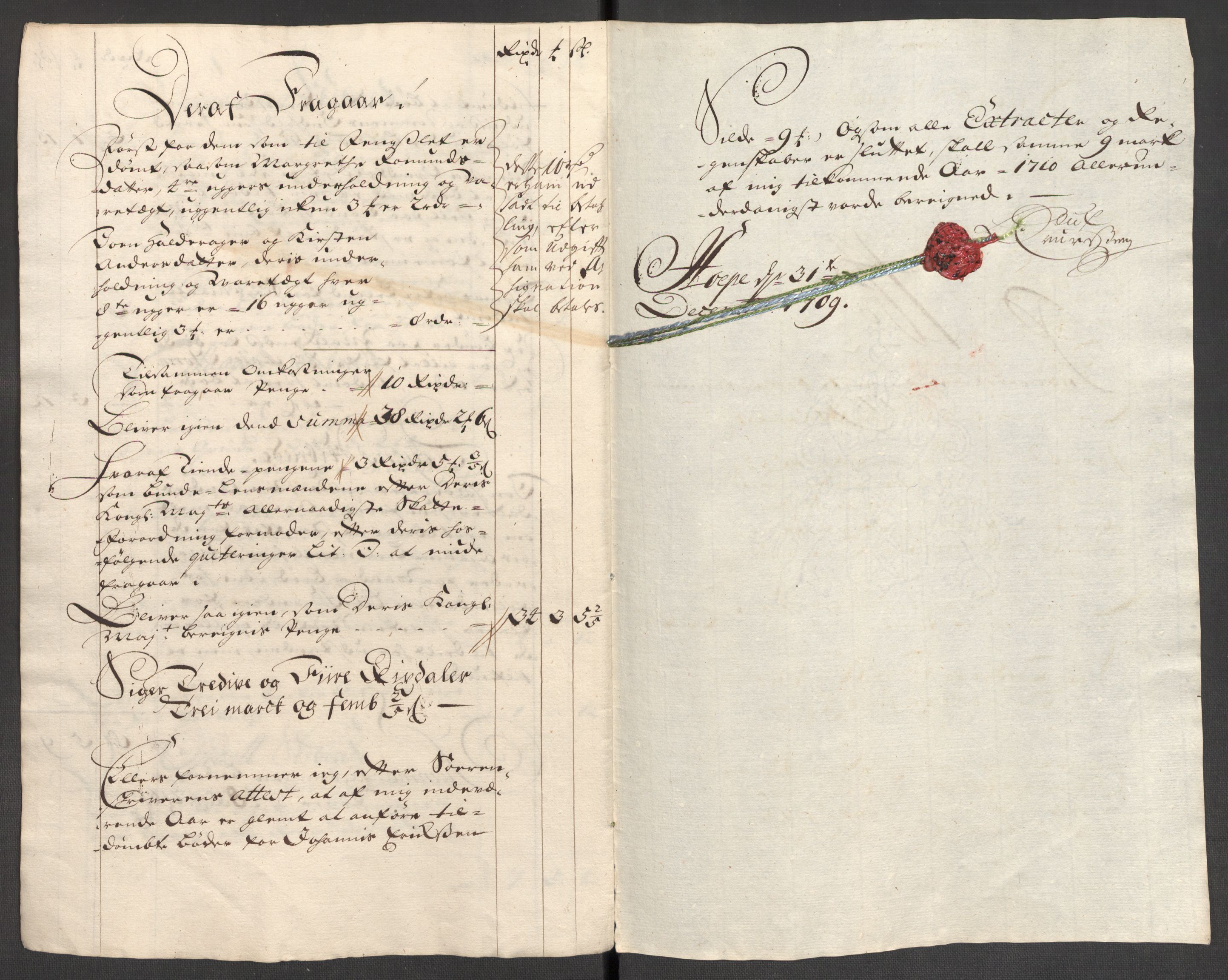 Rentekammeret inntil 1814, Reviderte regnskaper, Fogderegnskap, AV/RA-EA-4092/R48/L2986: Fogderegnskap Sunnhordland og Hardanger, 1709-1710, p. 34