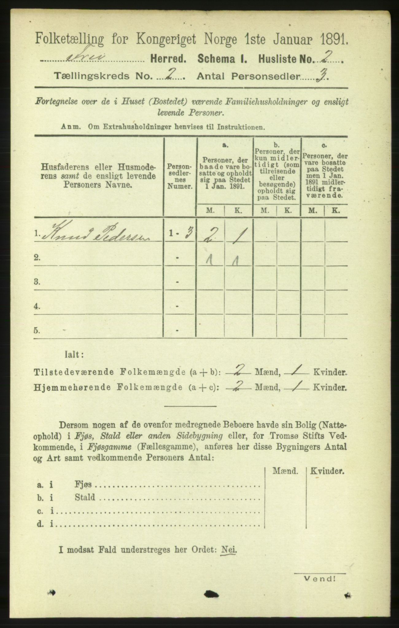 RA, 1891 census for 1556 Frei, 1891, p. 671