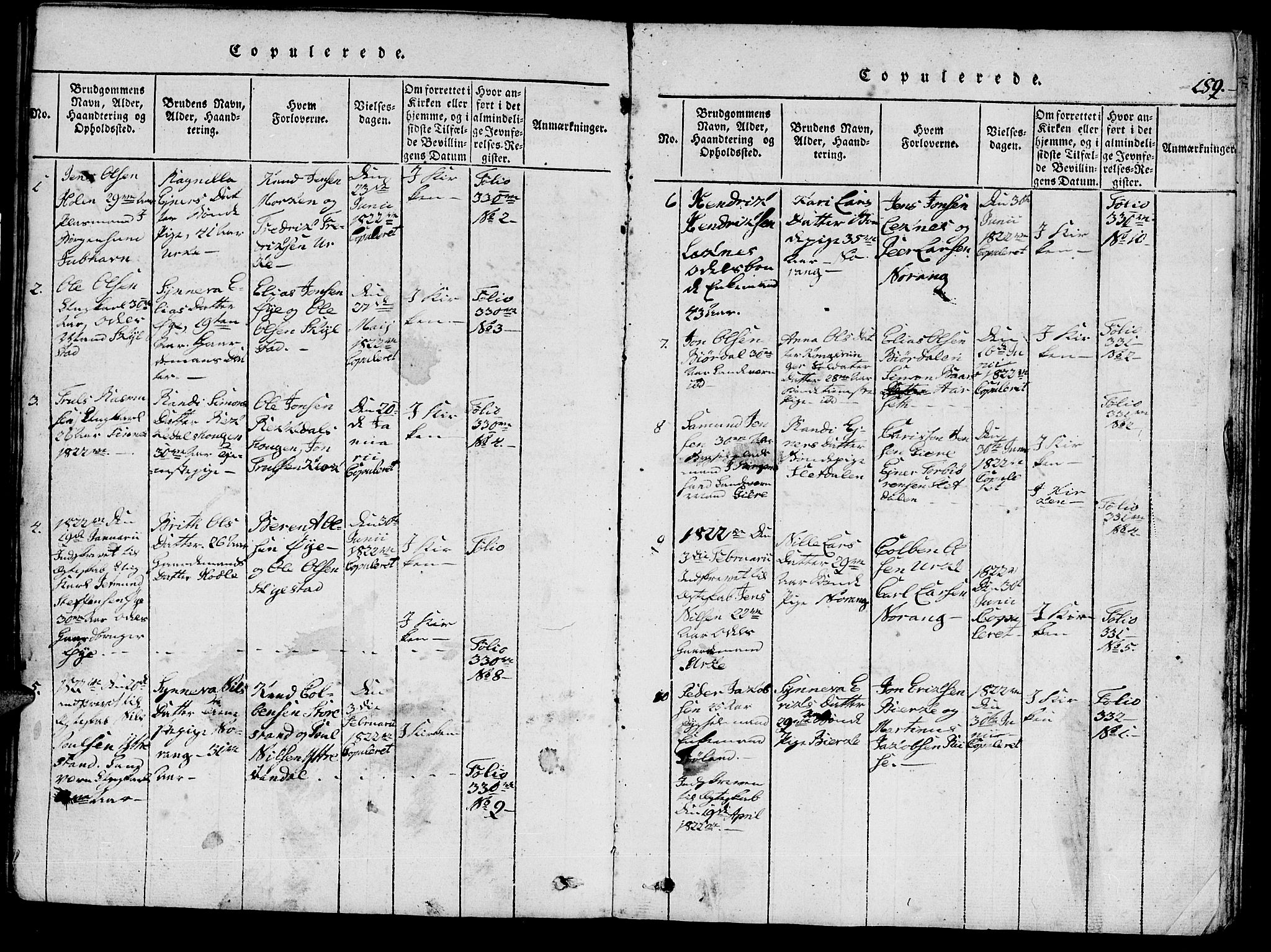 Ministerialprotokoller, klokkerbøker og fødselsregistre - Møre og Romsdal, AV/SAT-A-1454/515/L0207: Parish register (official) no. 515A03, 1819-1829, p. 189