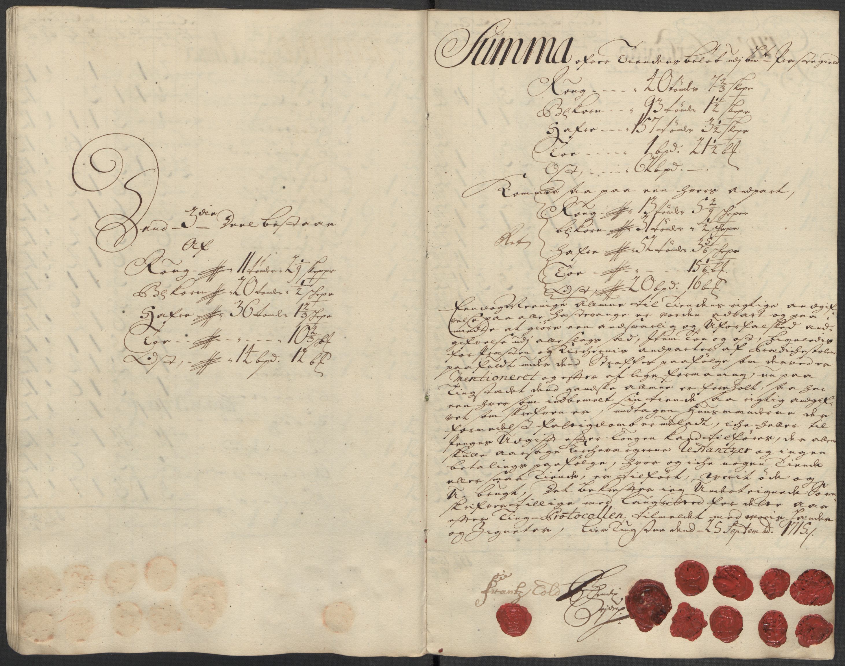 Rentekammeret inntil 1814, Reviderte regnskaper, Fogderegnskap, AV/RA-EA-4092/R13/L0853: Fogderegnskap Solør, Odal og Østerdal, 1715, p. 286