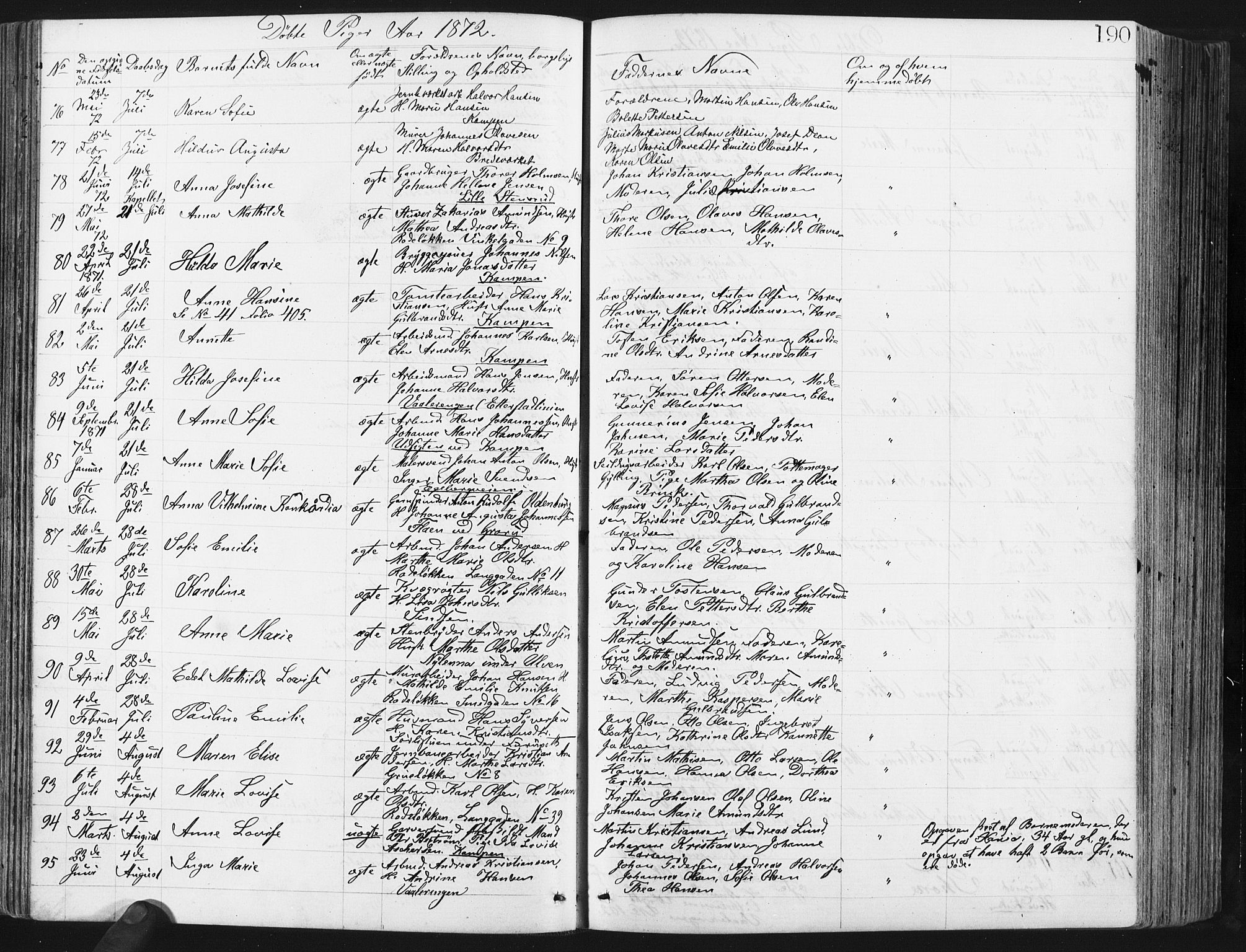 Østre Aker prestekontor Kirkebøker, AV/SAO-A-10840/G/Ga/L0003: Parish register (copy) no. I 3, 1868-1913, p. 190