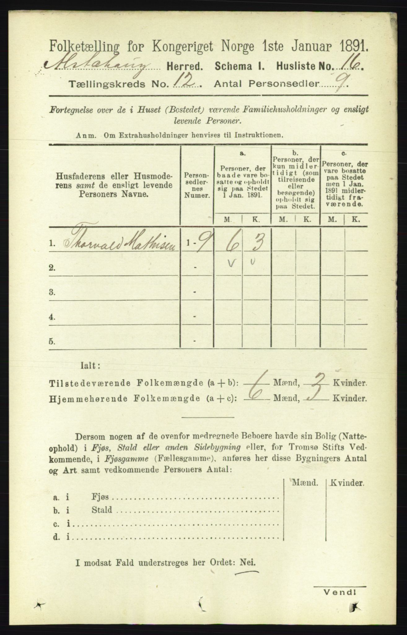 RA, 1891 census for 1820 Alstahaug, 1891, p. 4237