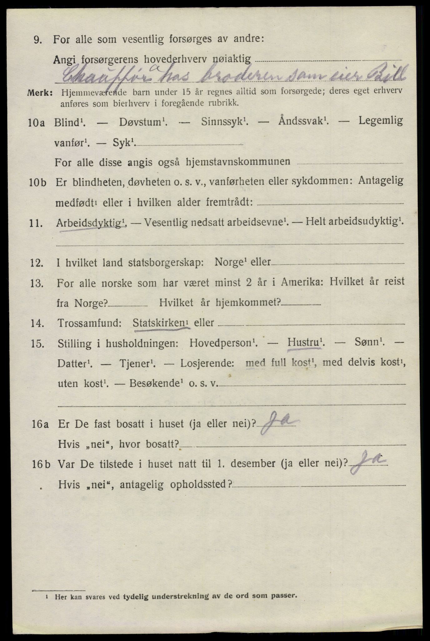 SAO, 1920 census for Glemmen, 1920, p. 9030