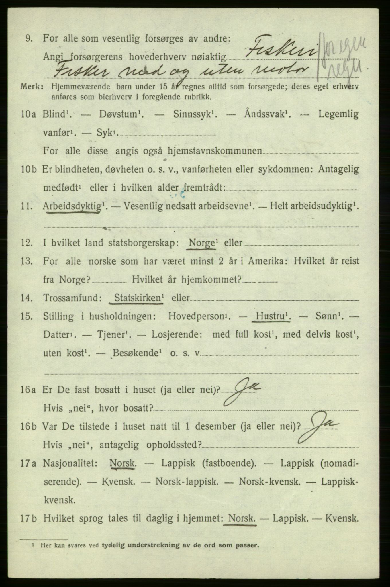 SATØ, 1920 census for , 1920, p. 2777