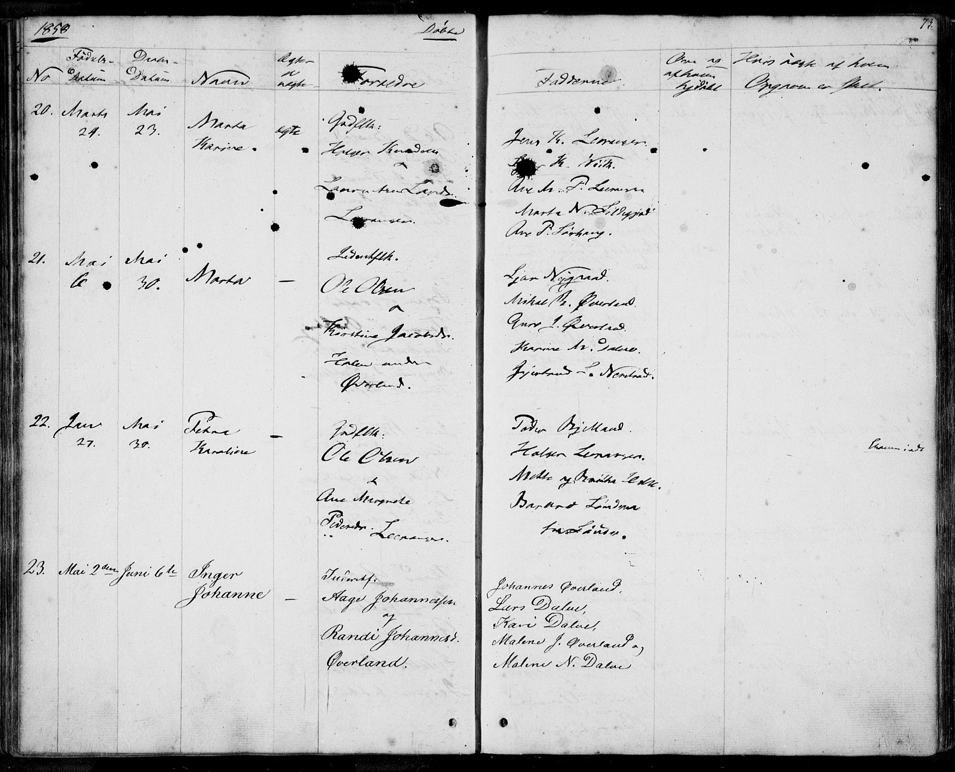 Nedstrand sokneprestkontor, AV/SAST-A-101841/01/IV: Parish register (official) no. A 8, 1839-1860, p. 73