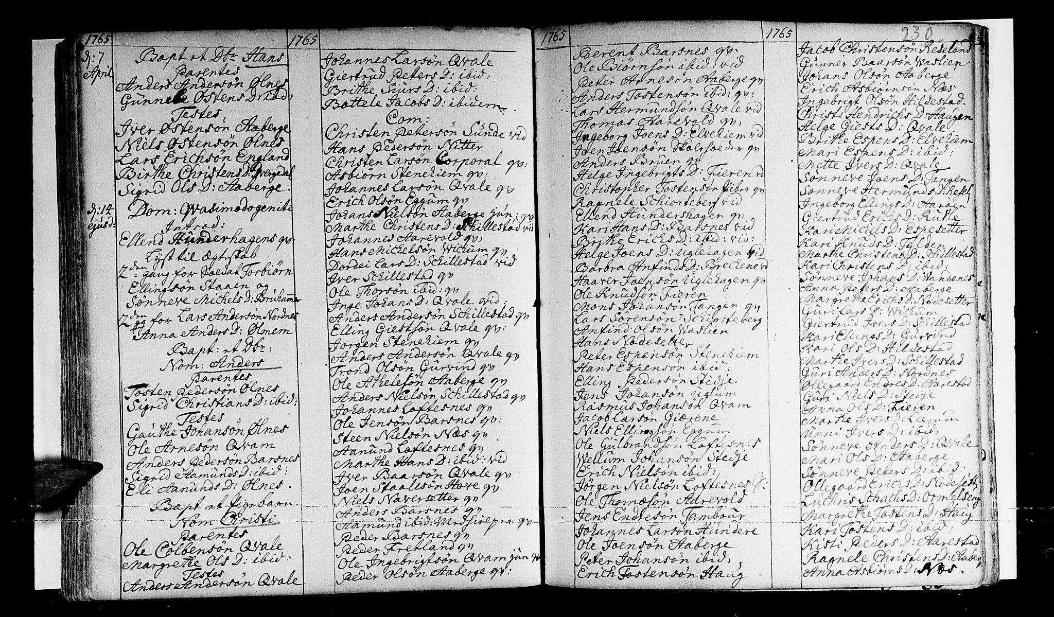 Sogndal sokneprestembete, SAB/A-81301/H/Haa/Haaa/L0003: Parish register (official) no. A 3, 1747-1768, p. 230