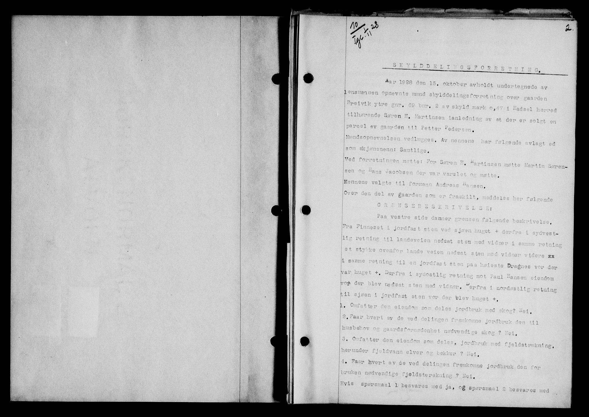 Vesterålen sorenskriveri, SAT/A-4180/1/2/2Ca/L0047: Mortgage book no. 40, 1928-1929, Deed date: 01.11.1928