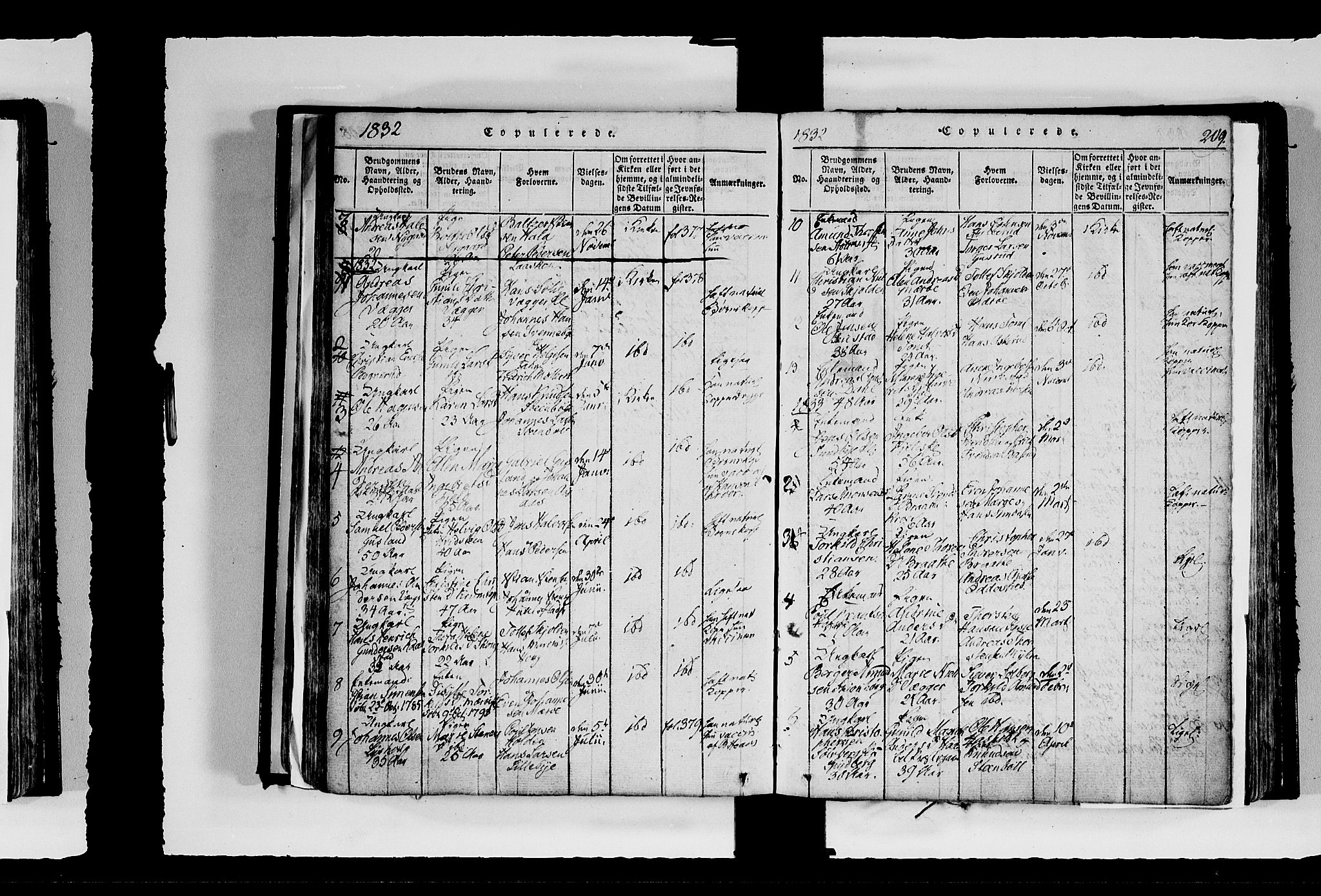 Hobøl prestekontor Kirkebøker, AV/SAO-A-2002/F/Fa/L0002: Parish register (official) no. I 2, 1814-1841, p. 209