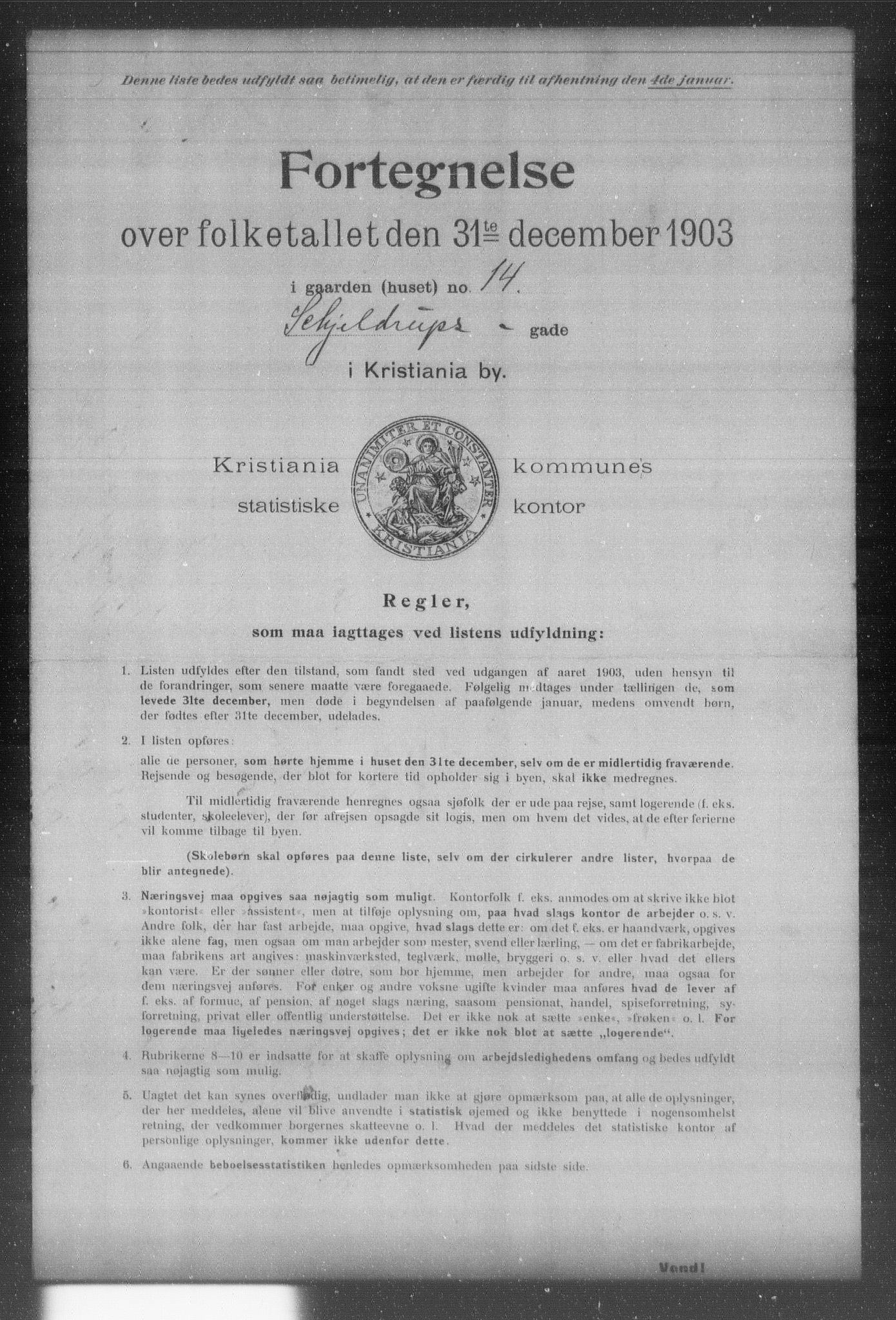 OBA, Municipal Census 1903 for Kristiania, 1903, p. 18367