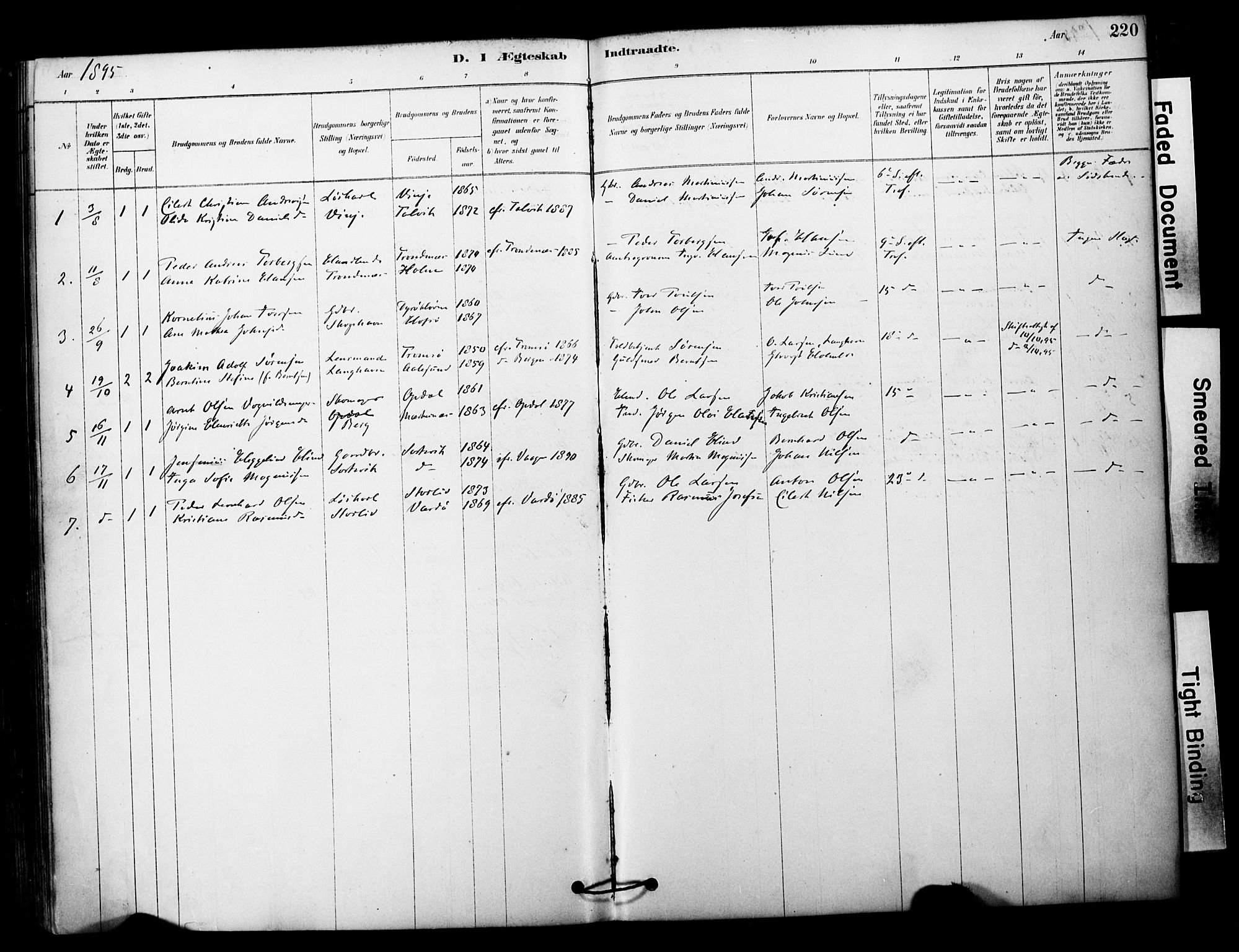 Tranøy sokneprestkontor, SATØ/S-1313/I/Ia/Iaa/L0011kirke: Parish register (official) no. 11, 1878-1904, p. 220