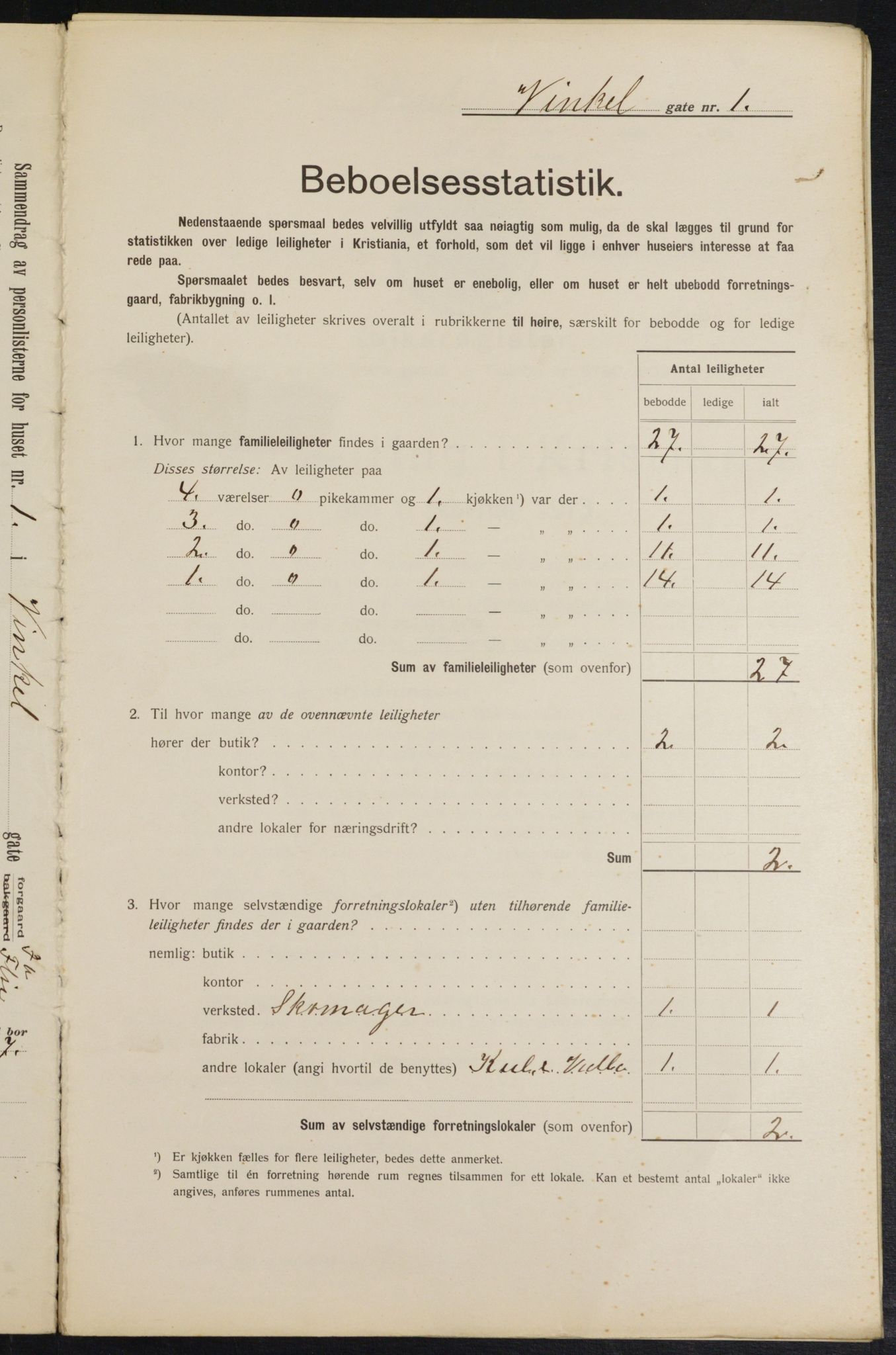 OBA, Municipal Census 1913 for Kristiania, 1913, p. 123613