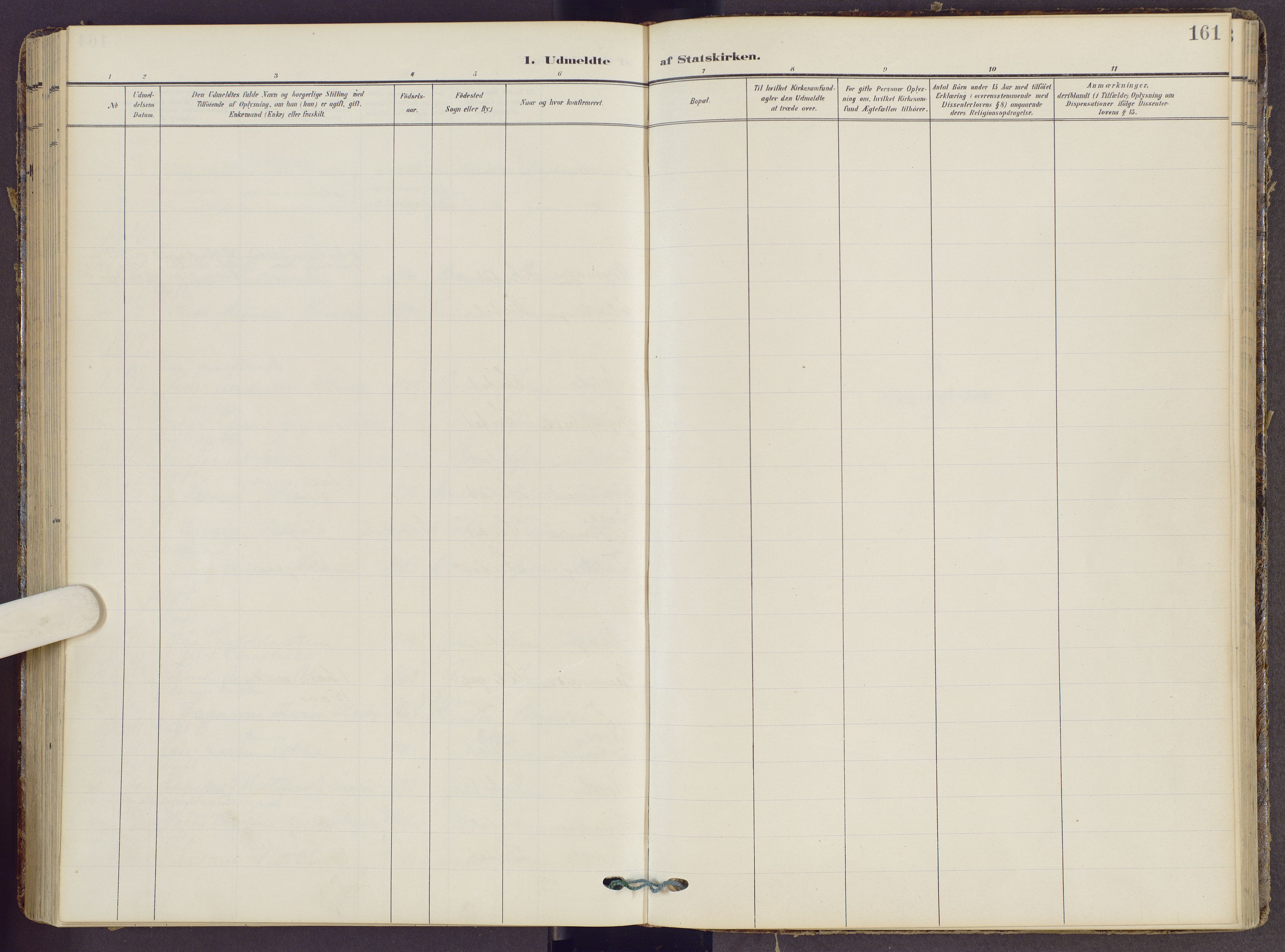 Gran prestekontor, SAH/PREST-112/H/Ha/Haa/L0022: Parish register (official) no. 22, 1908-1918, p. 161