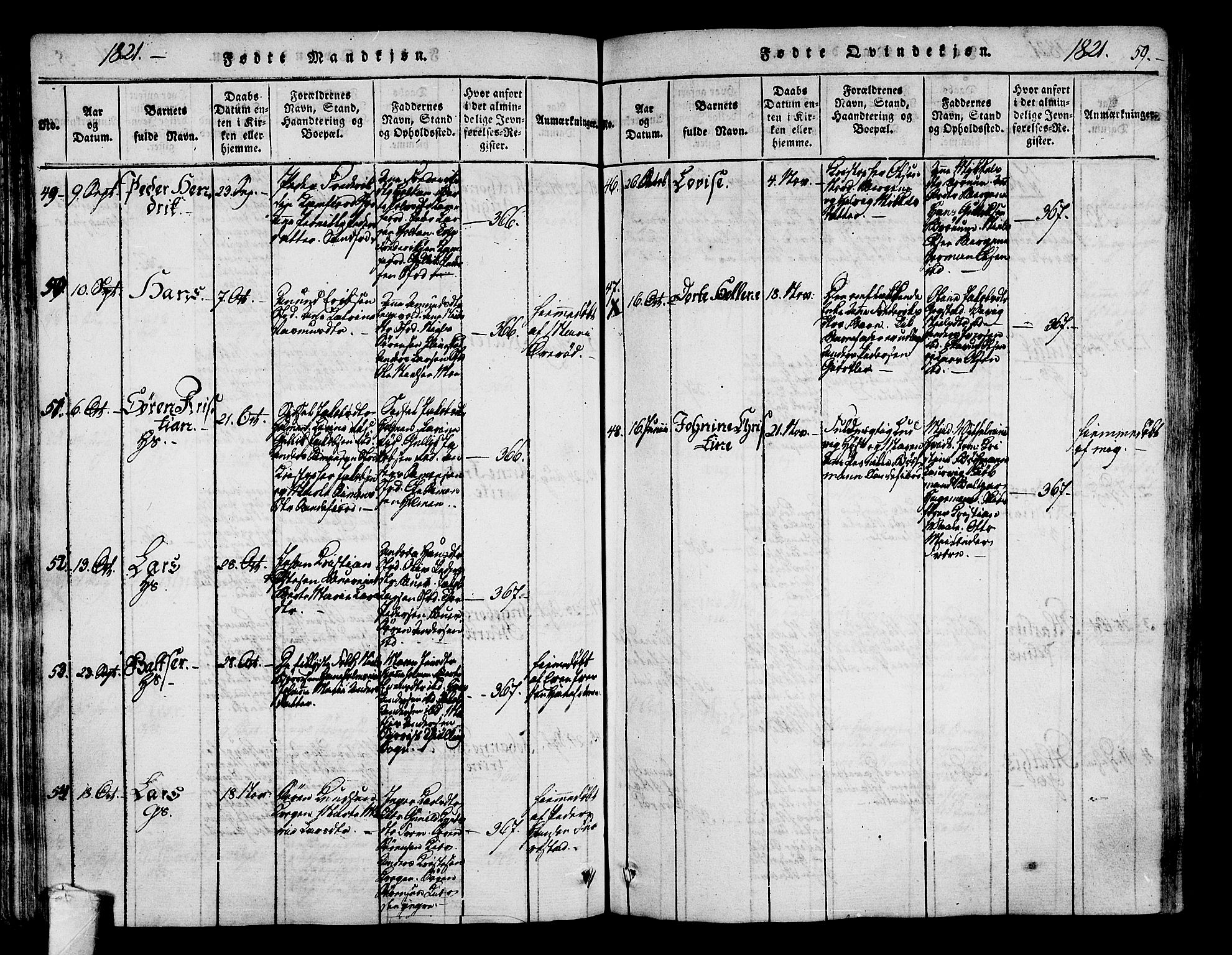 Sandar kirkebøker, AV/SAKO-A-243/F/Fa/L0004: Parish register (official) no. 4, 1814-1832, p. 59