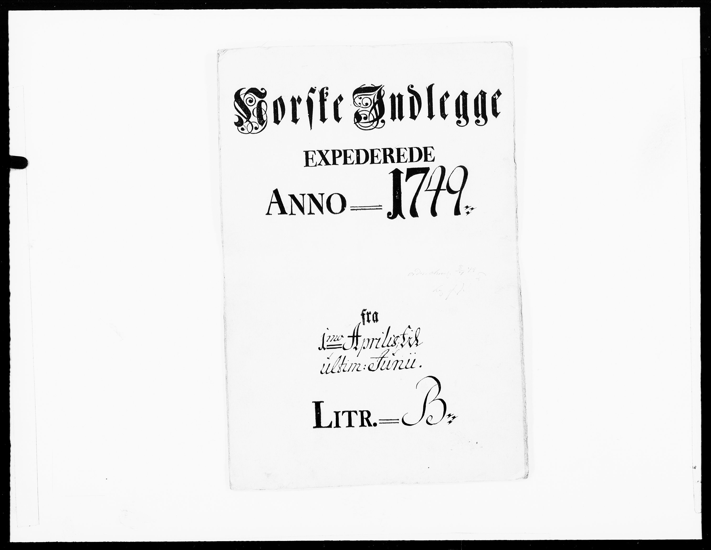 Danske Kanselli 1572-1799, AV/RA-EA-3023/F/Fc/Fcc/Fcca/L0151: Norske innlegg 1572-1799, 1749, p. 405