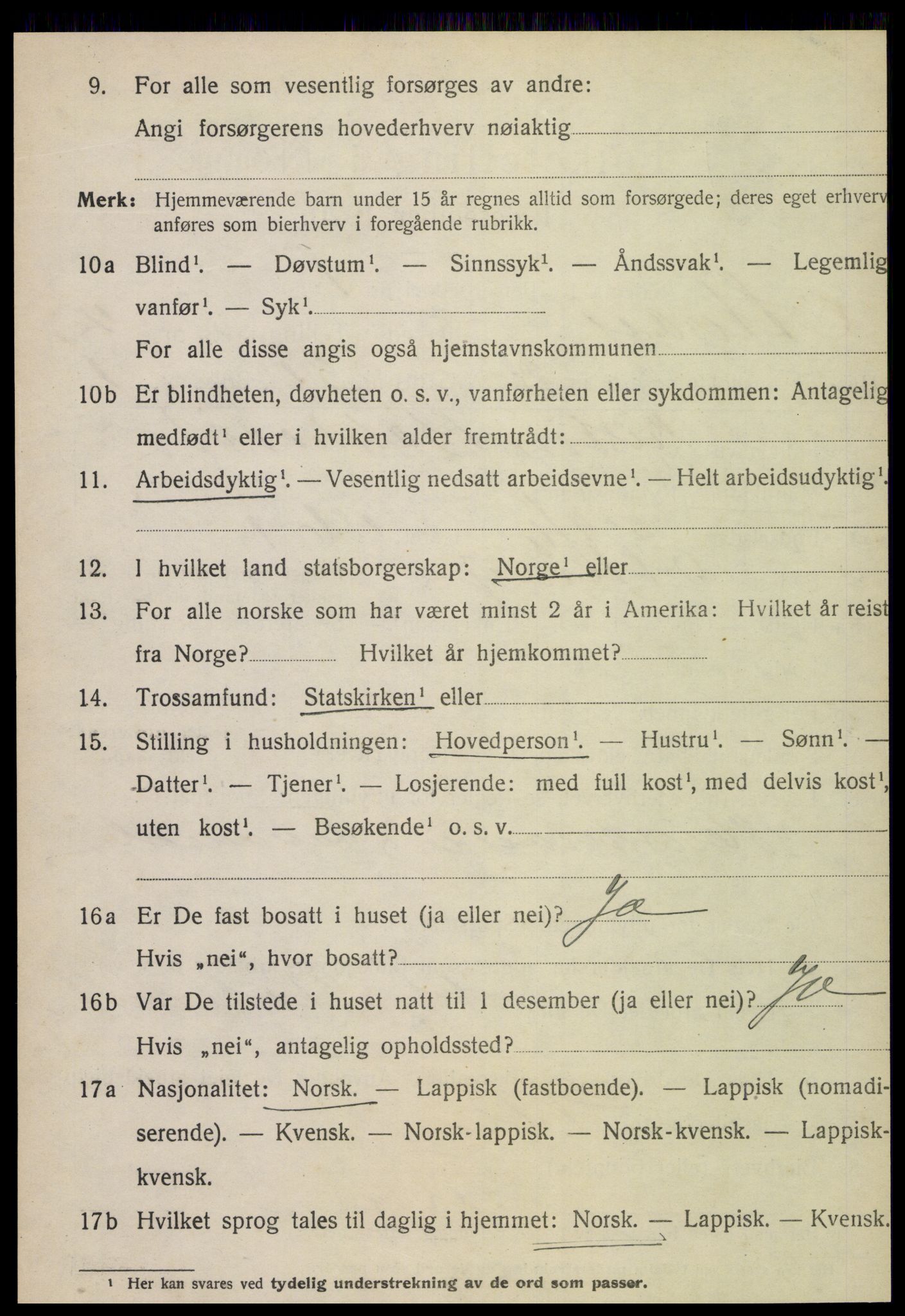 SAT, 1920 census for Otterøy, 1920, p. 1148