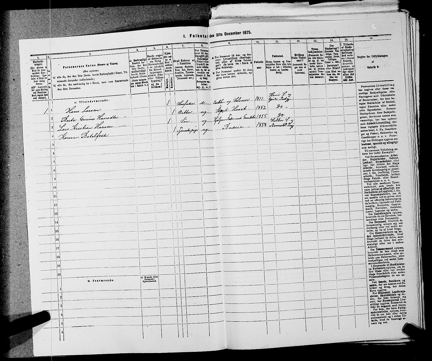 RA, 1875 census for 0234P Gjerdrum, 1875, p. 624