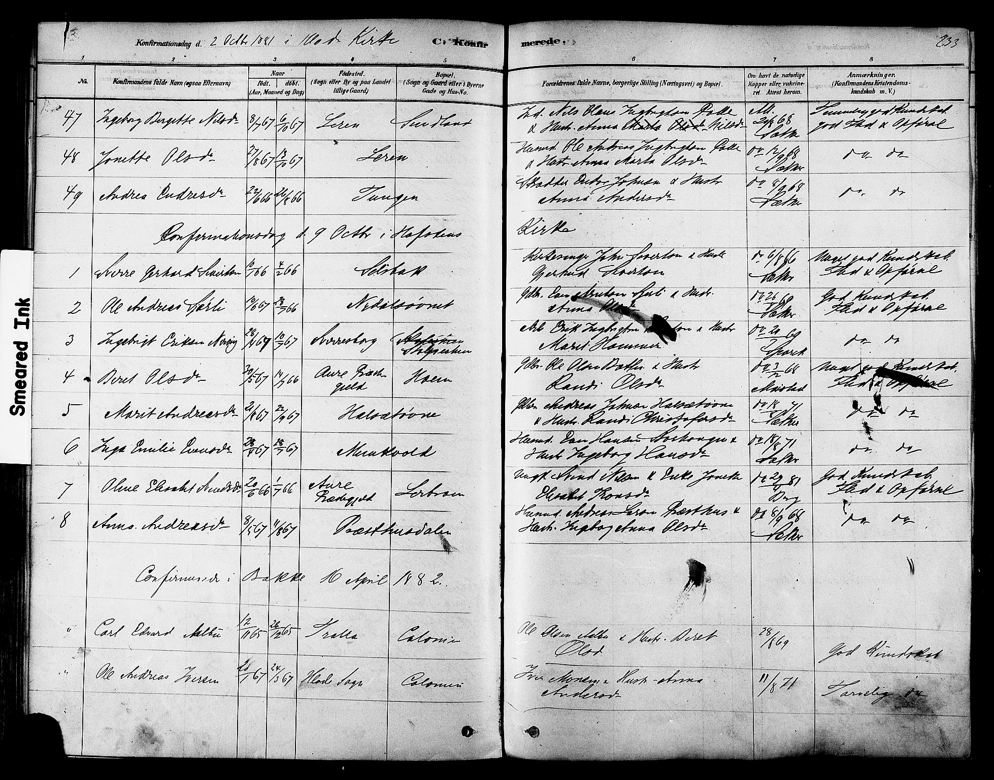 Ministerialprotokoller, klokkerbøker og fødselsregistre - Sør-Trøndelag, SAT/A-1456/606/L0294: Parish register (official) no. 606A09, 1878-1886, p. 233