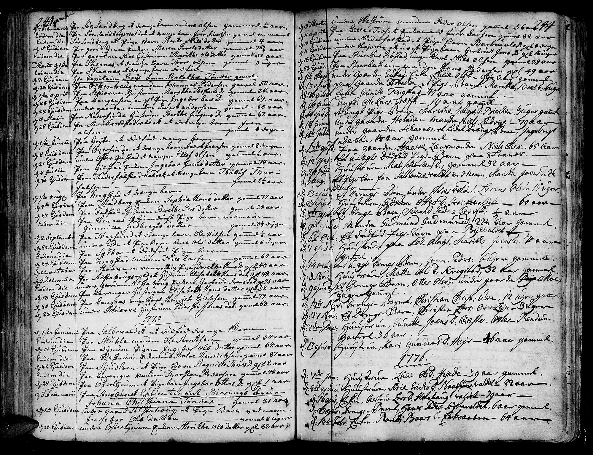 Ministerialprotokoller, klokkerbøker og fødselsregistre - Nord-Trøndelag, SAT/A-1458/717/L0141: Parish register (official) no. 717A01, 1747-1803, p. 243-244