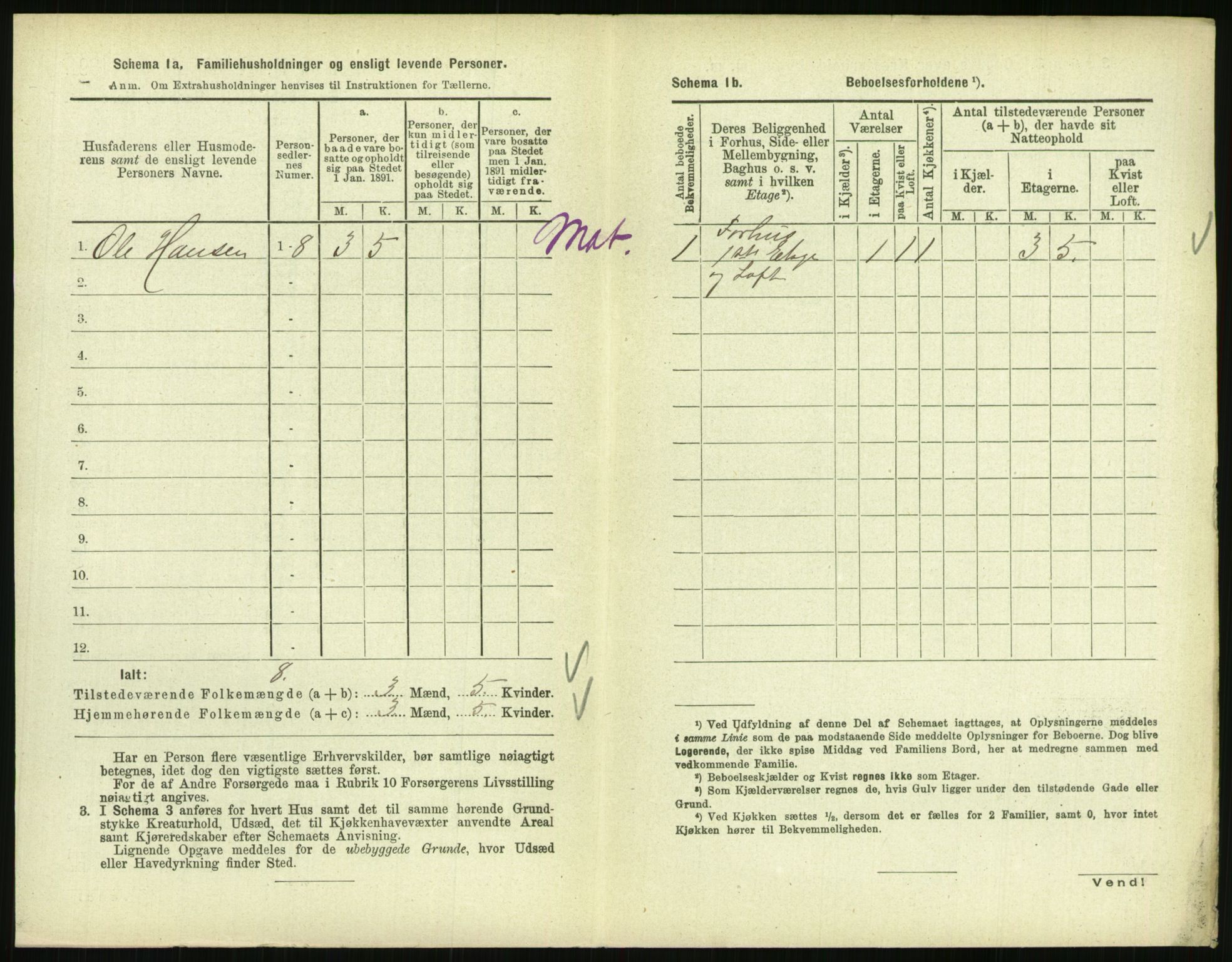 RA, 1891 census for 0801 Kragerø, 1891, p. 1281