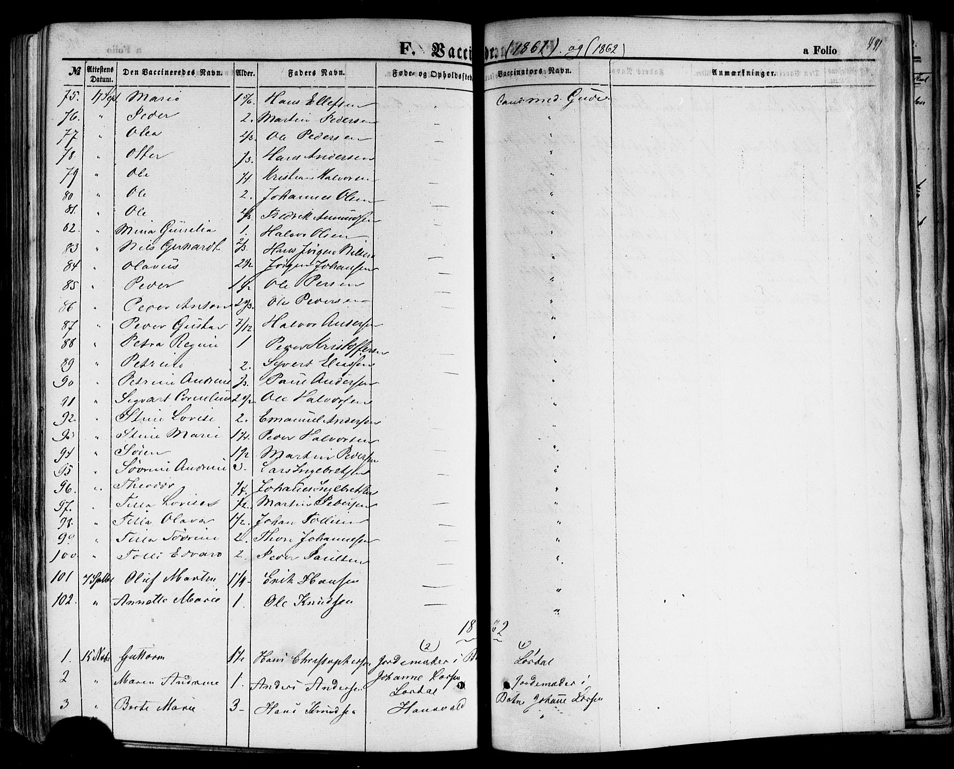 Hof kirkebøker, AV/SAKO-A-64/F/Fa/L0006: Parish register (official) no. I 6, 1851-1877, p. 491