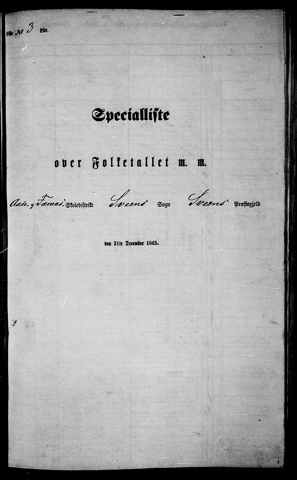 RA, 1865 census for Sveio, 1865, p. 84