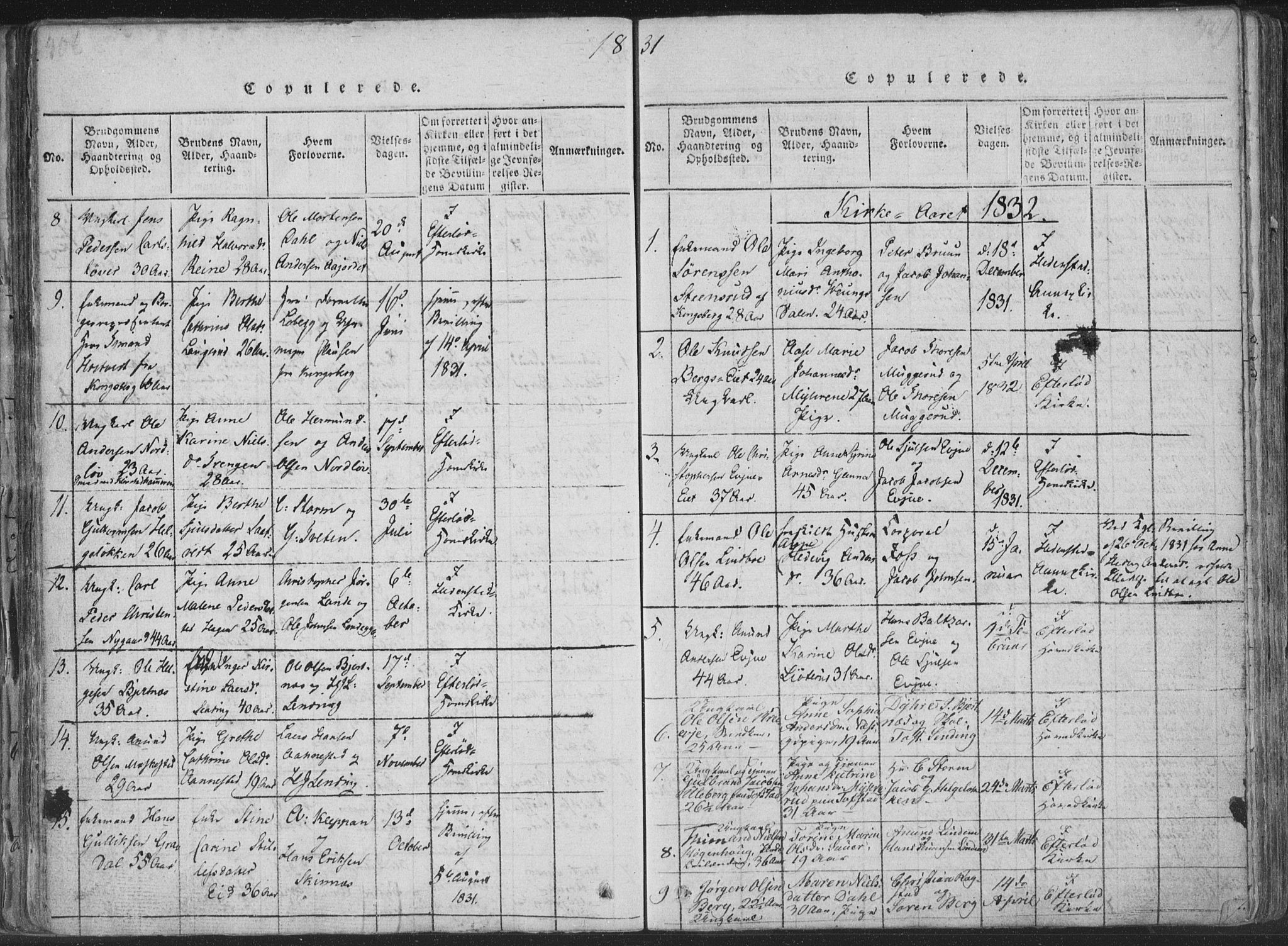 Sandsvær kirkebøker, AV/SAKO-A-244/F/Fa/L0004: Parish register (official) no. I 4, 1817-1839, p. 408-409