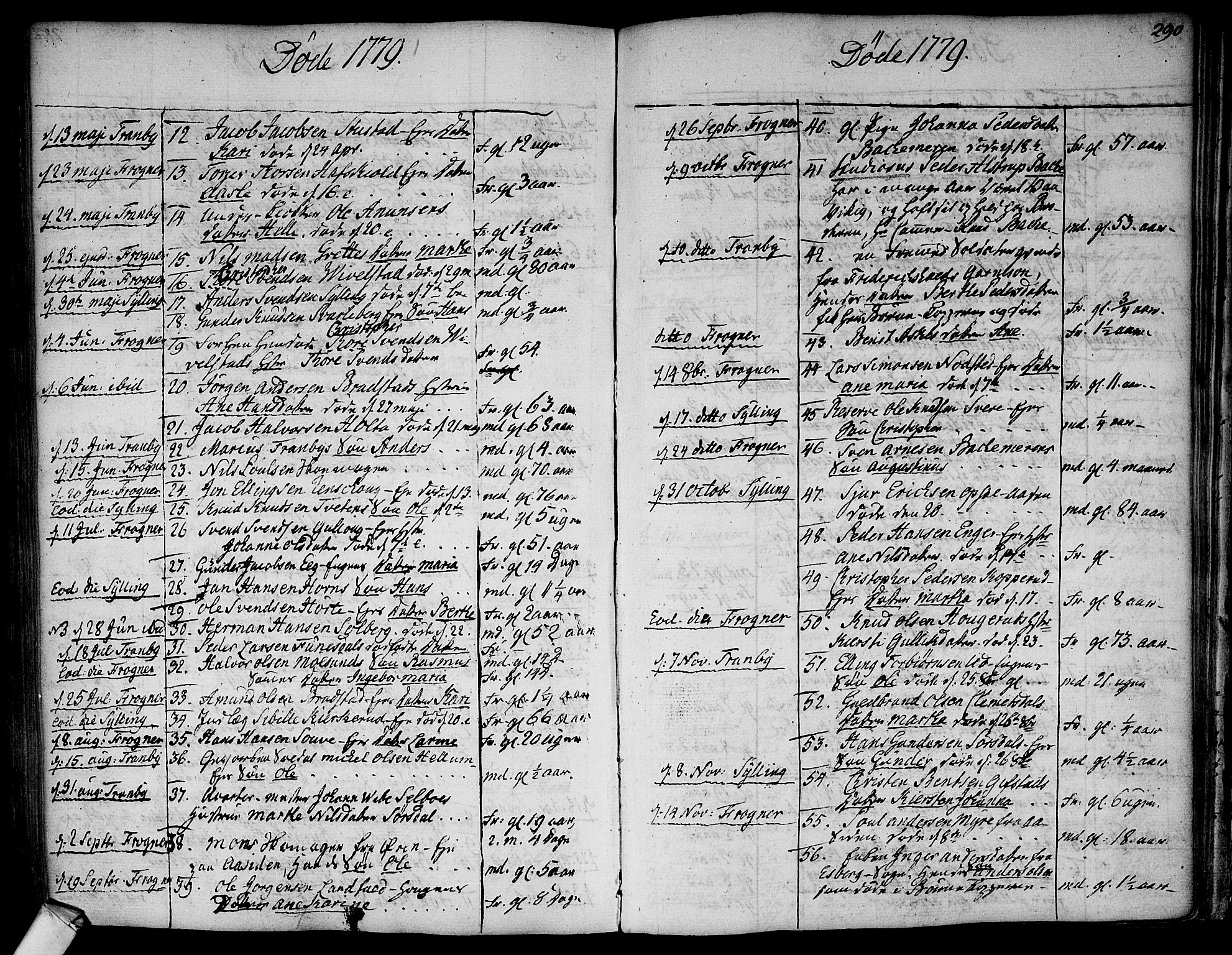 Lier kirkebøker, SAKO/A-230/F/Fa/L0006: Parish register (official) no. I 6, 1777-1794, p. 289-290