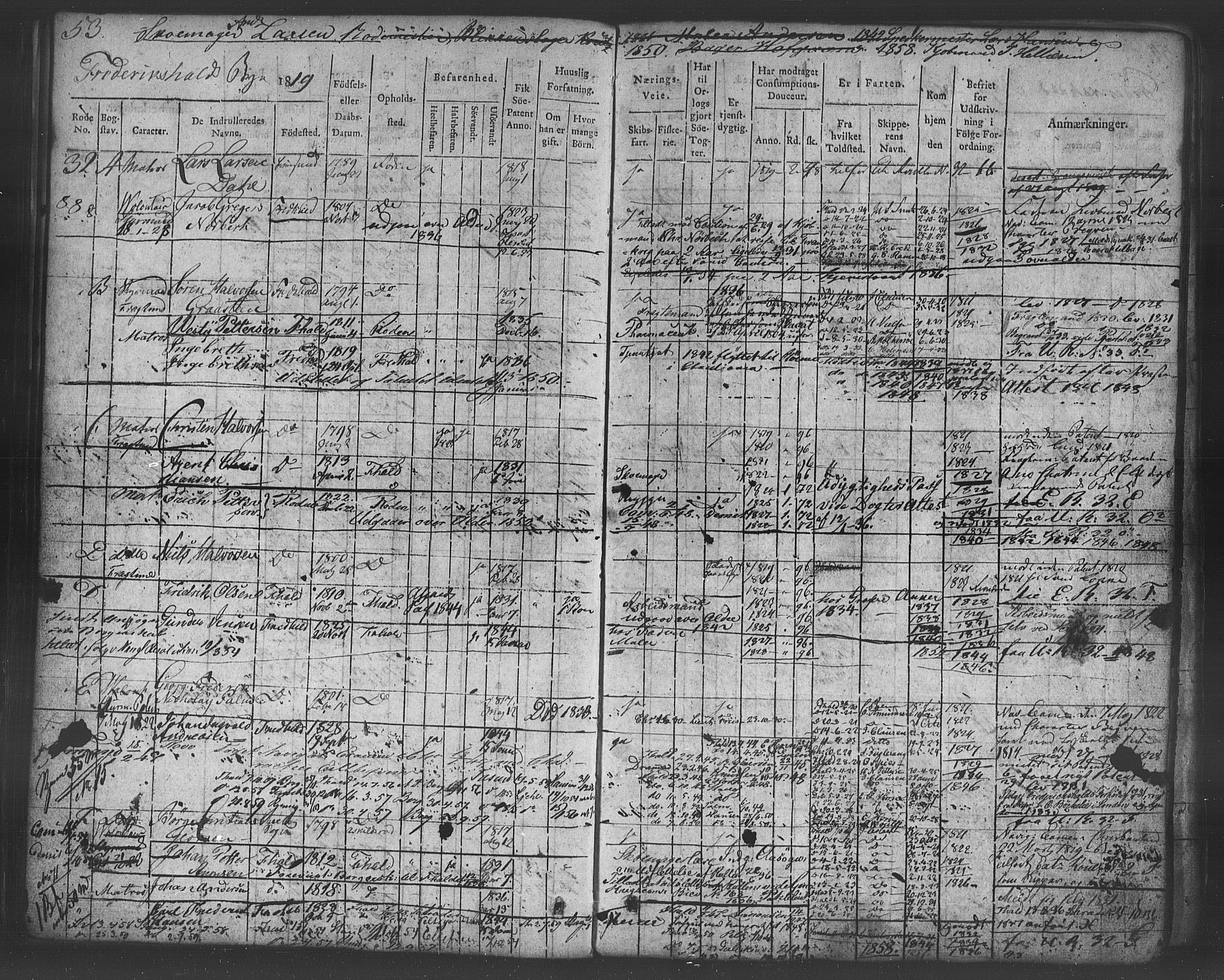 Halden mønstringskontor, AV/SAO-A-10569a/F/Fb/L0001: Rulle, 1819, p. 55