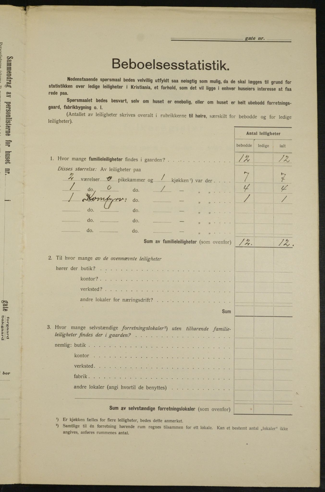 OBA, Municipal Census 1913 for Kristiania, 1913, p. 71133