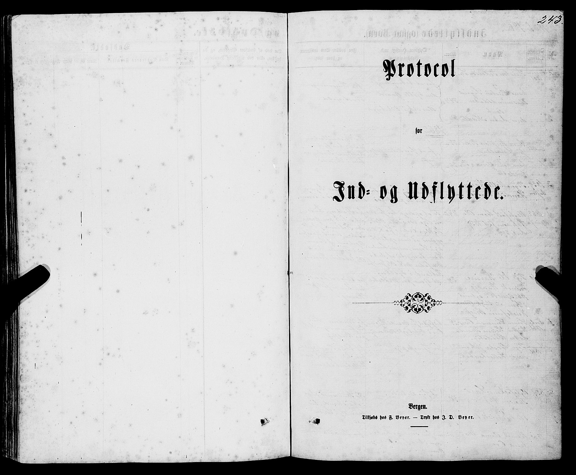 Sveio Sokneprestembete, AV/SAB-A-78501/H/Haa: Parish register (official) no. A 1, 1861-1877, p. 243