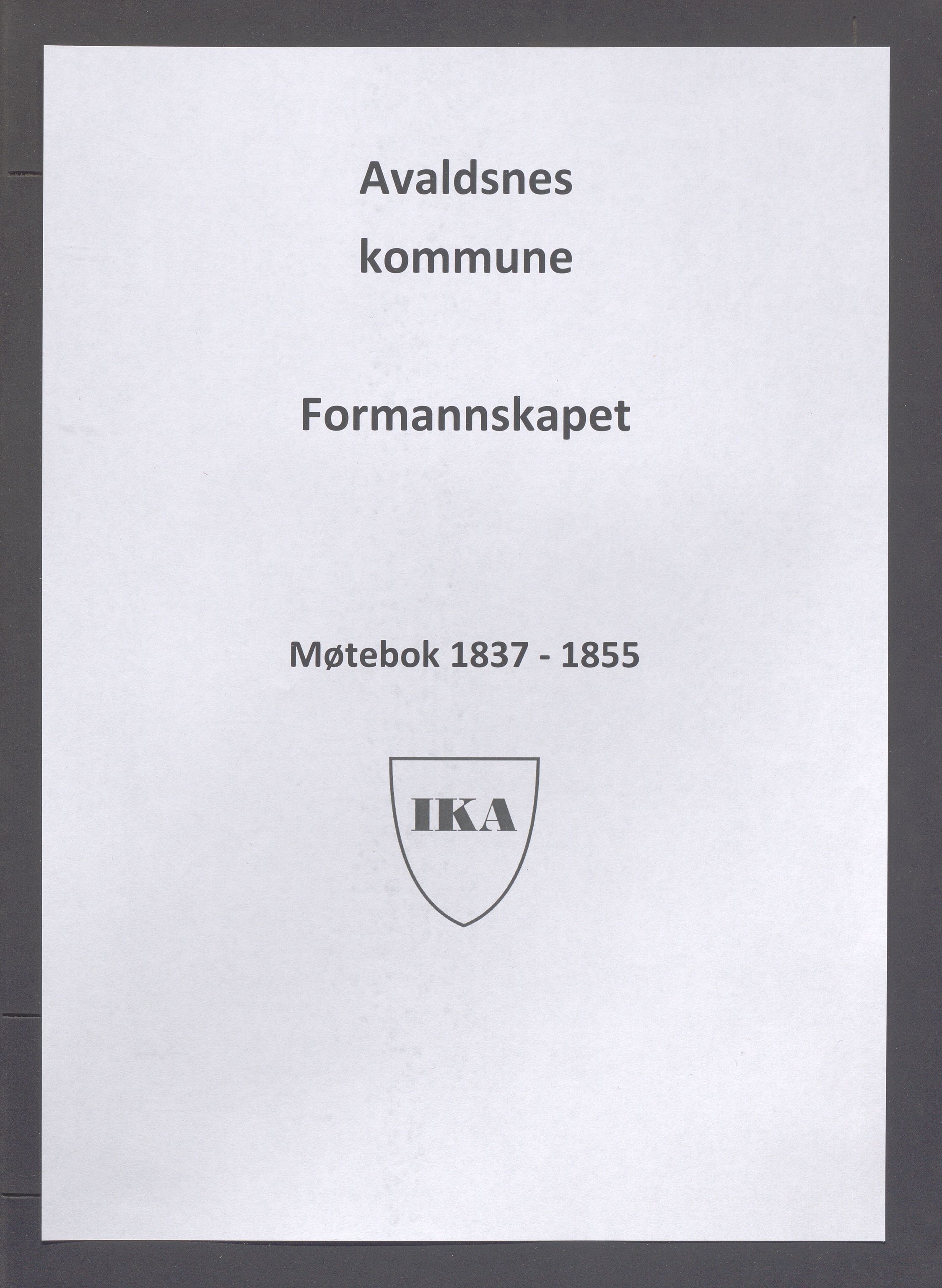 Avaldsnes kommune - Formannskapet, IKAR/K-101651/A/Aa/L0001: Møtebok, 1838-1855