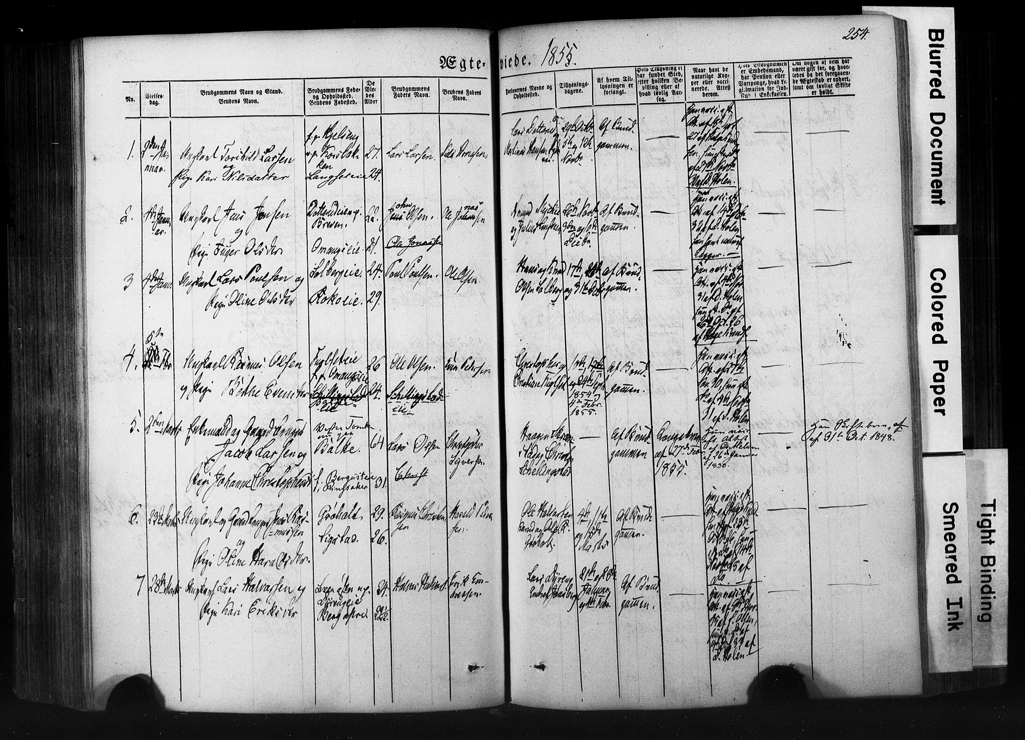 Løten prestekontor, AV/SAH-PREST-022/K/Ka/L0007: Parish register (official) no. 7, 1850-1859, p. 254