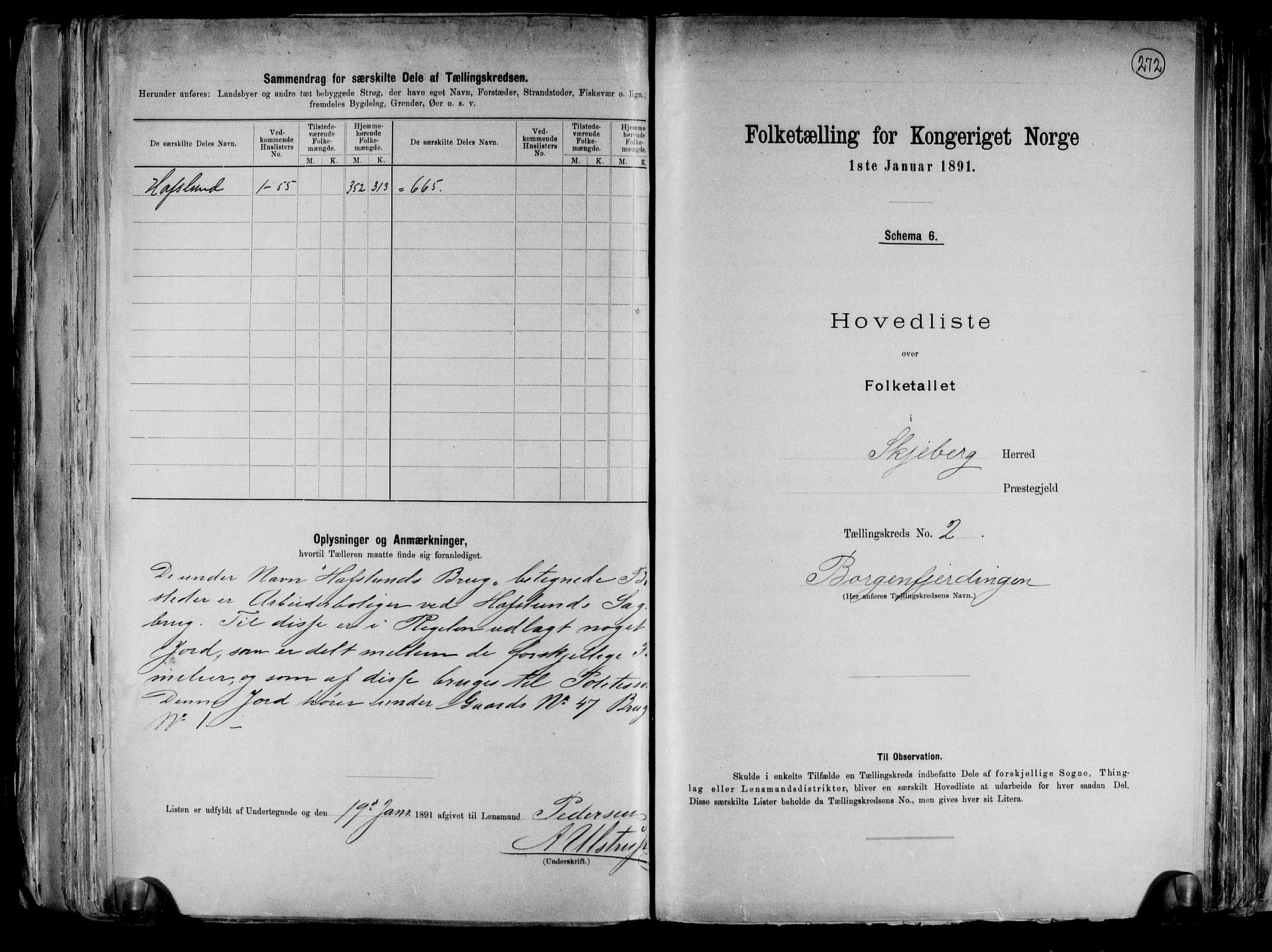 RA, 1891 census for 0115 Skjeberg, 1891, p. 8