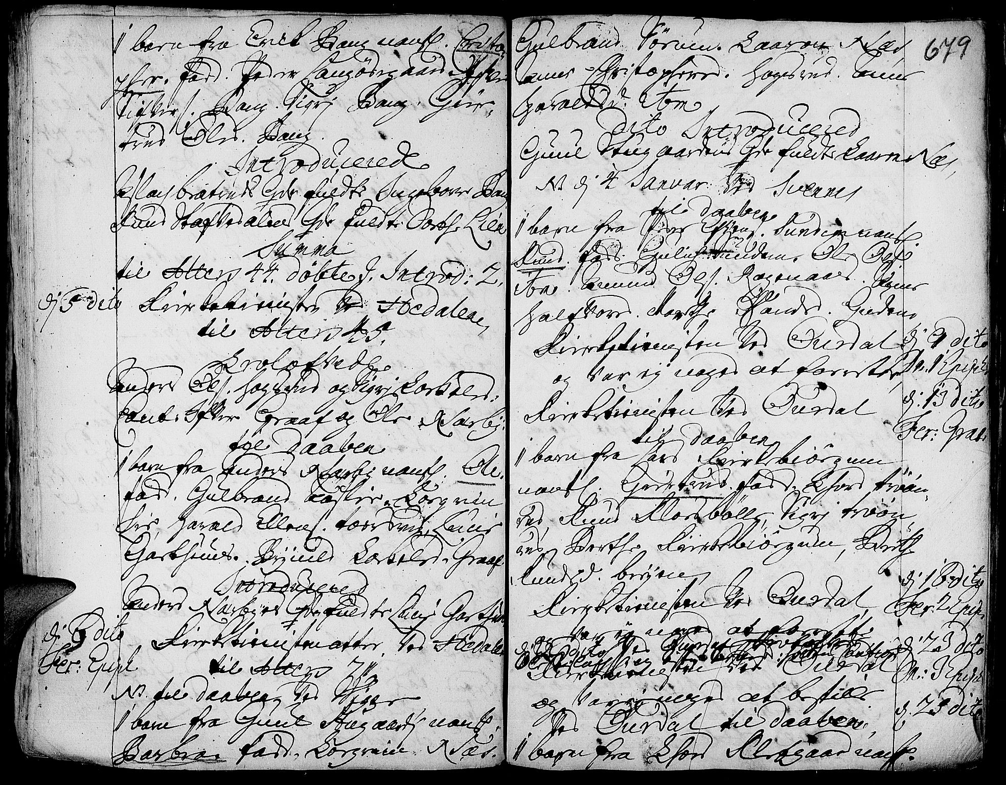 Aurdal prestekontor, SAH/PREST-126/H/Ha/Haa/L0001: Parish register (official) no. 1-3, 1692-1730, p. 679