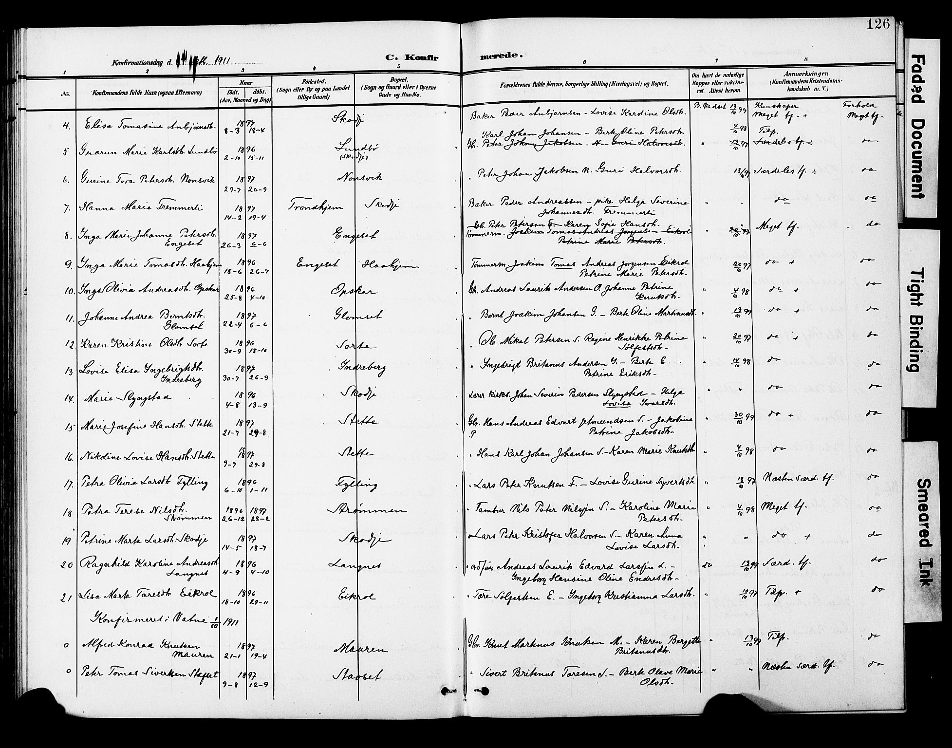 Ministerialprotokoller, klokkerbøker og fødselsregistre - Møre og Romsdal, SAT/A-1454/524/L0366: Parish register (copy) no. 524C07, 1900-1931, p. 126