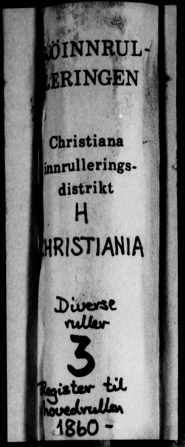 Oslo mønstringskontor, AV/SAO-A-10569g/F/Fc/Fcc/L0001: Utskrivningsregisterrulle, 1860-1890, p. 1