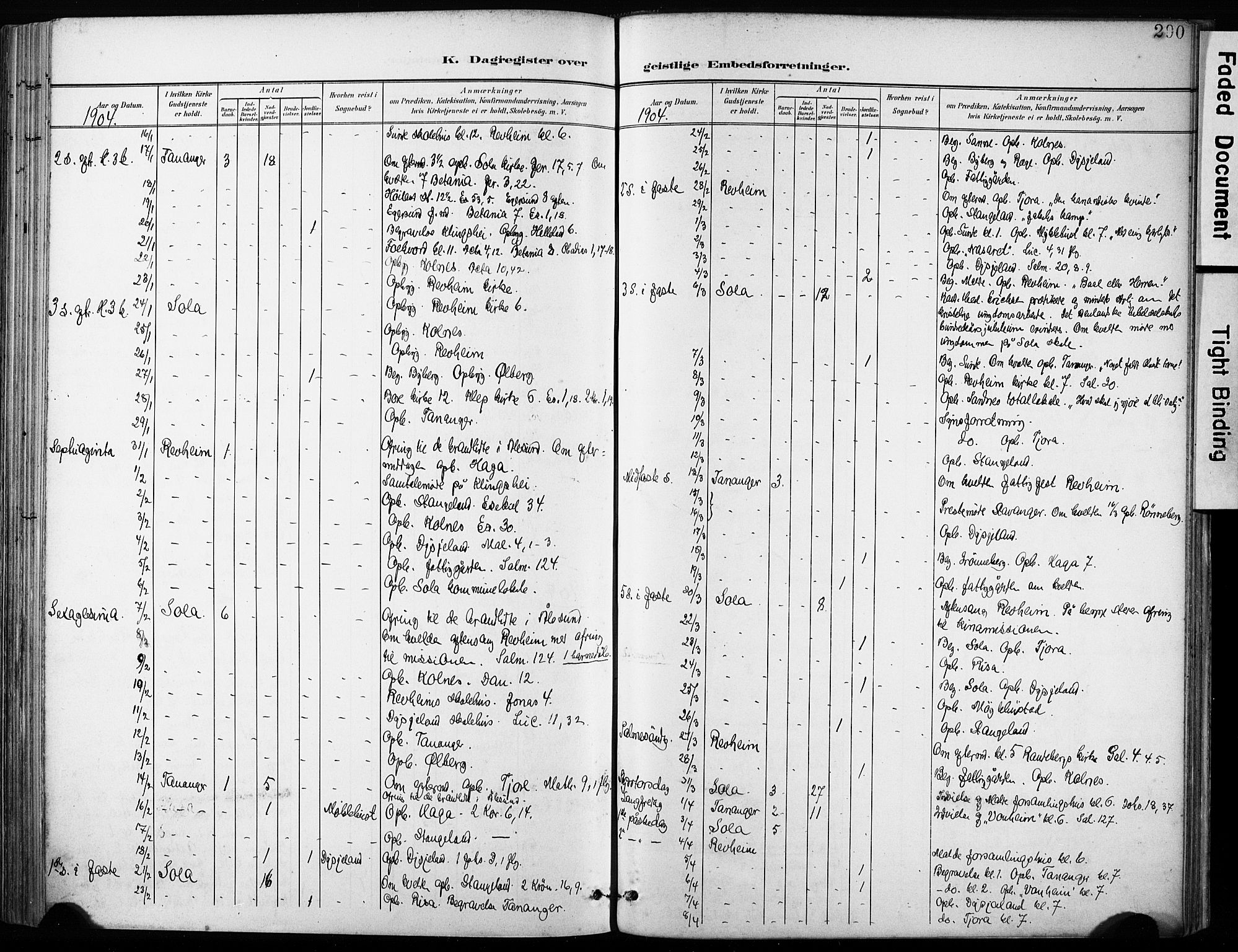 Håland sokneprestkontor, SAST/A-101802/001/30BA/L0013: Parish register (official) no. A 12, 1901-1913, p. 200