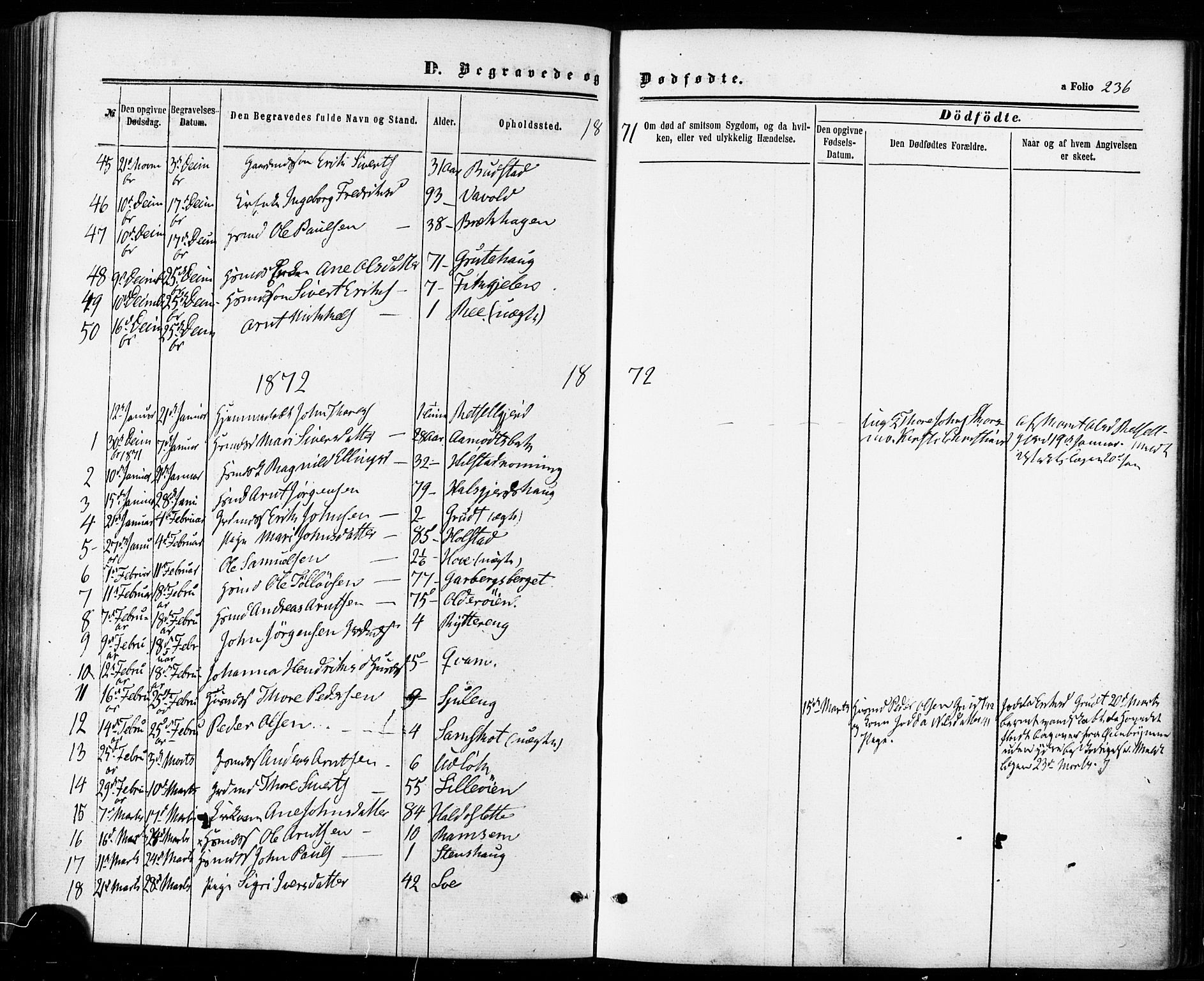 Ministerialprotokoller, klokkerbøker og fødselsregistre - Sør-Trøndelag, SAT/A-1456/672/L0856: Parish register (official) no. 672A08, 1861-1881, p. 236