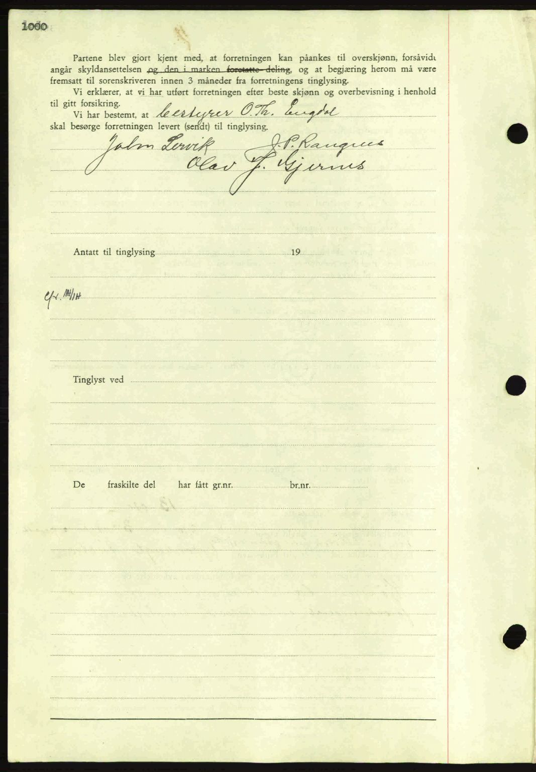 Nordmøre sorenskriveri, AV/SAT-A-4132/1/2/2Ca: Mortgage book no. A80, 1936-1937, Diary no: : 500/1937