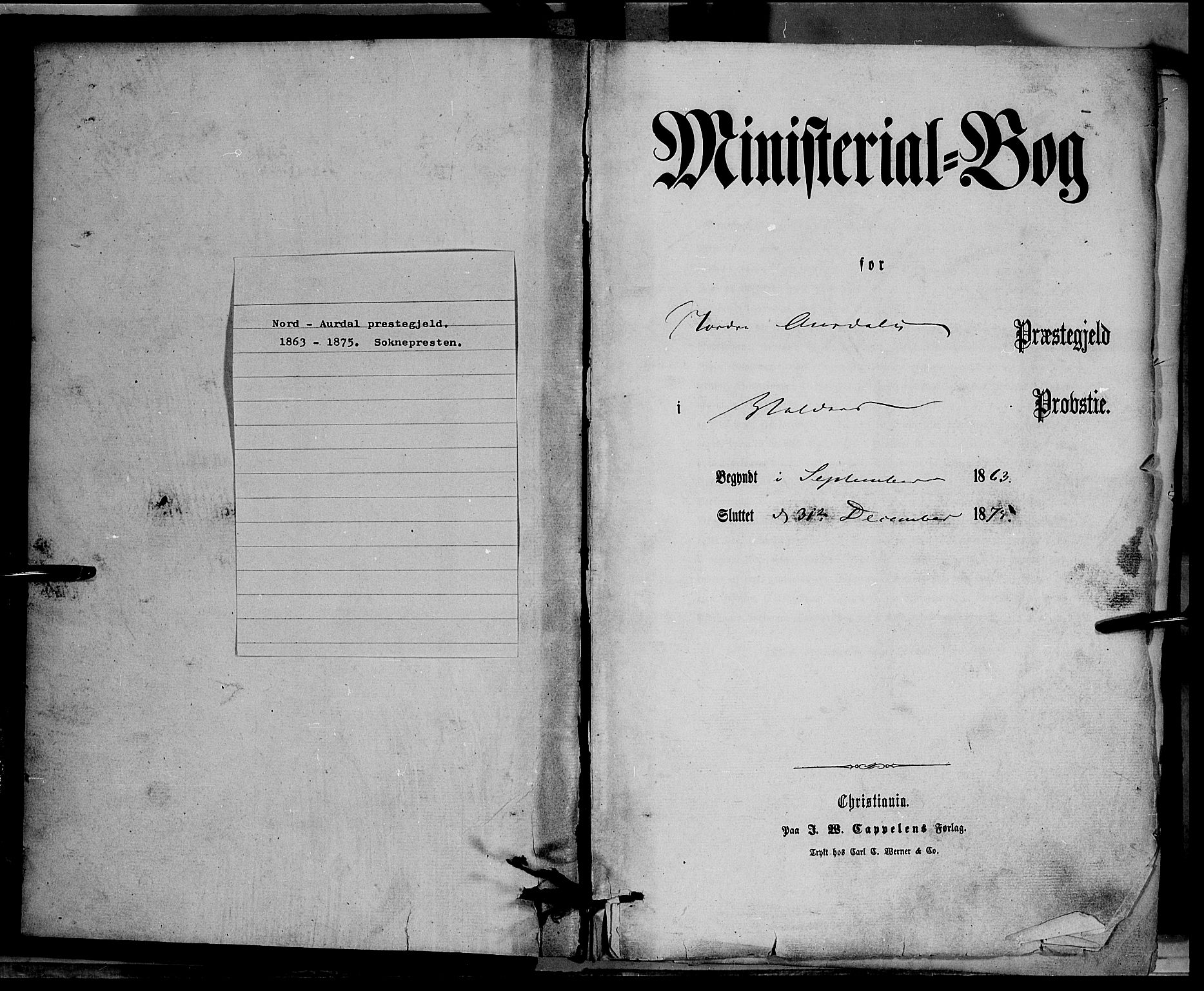 Nord-Aurdal prestekontor, SAH/PREST-132/H/Ha/Haa/L0008: Parish register (official) no. 8, 1863-1875