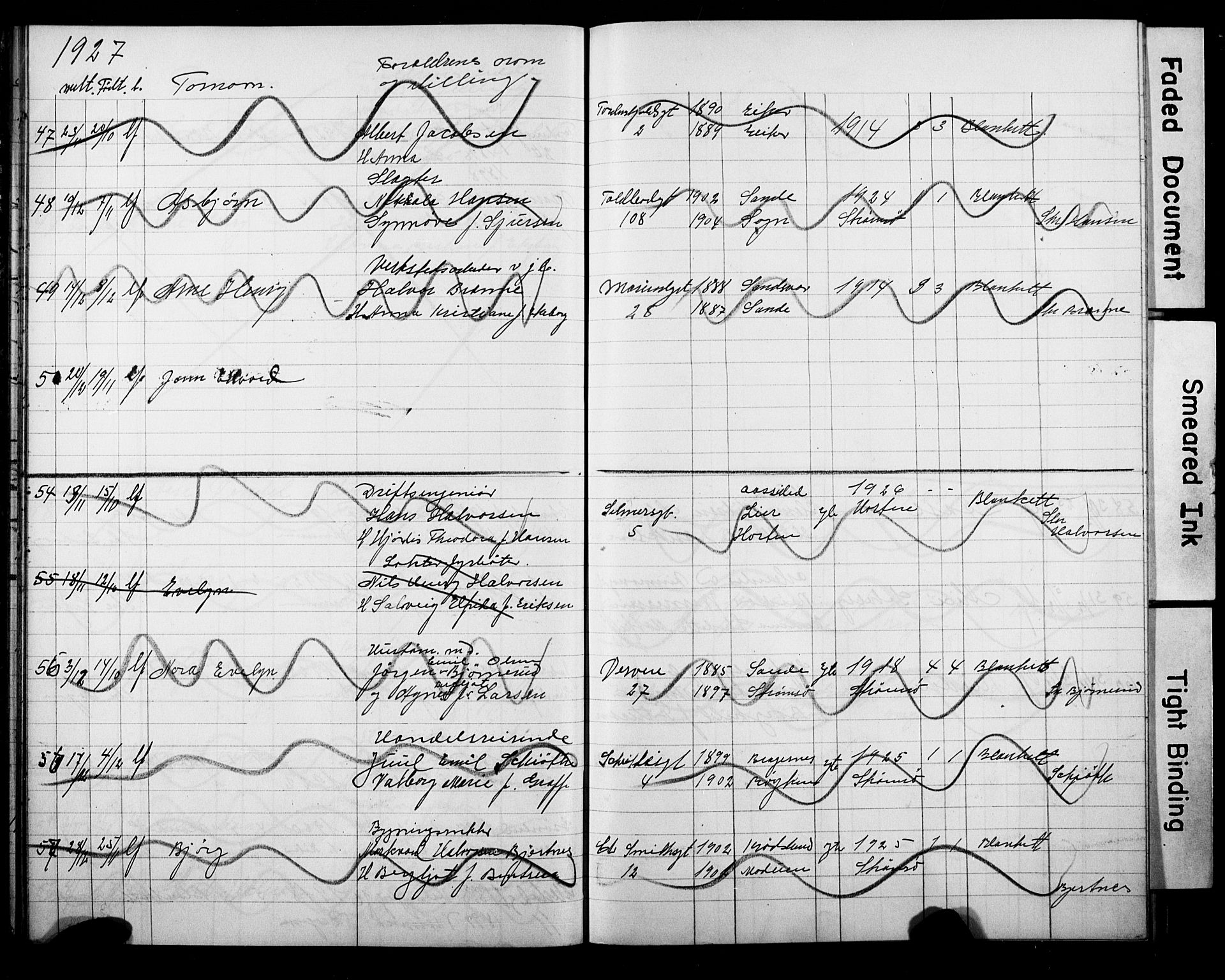 Strømsø kirkebøker, SAKO/A-246/Y/Ya/L0010: Parish register draft no. I 10, 1925-1930