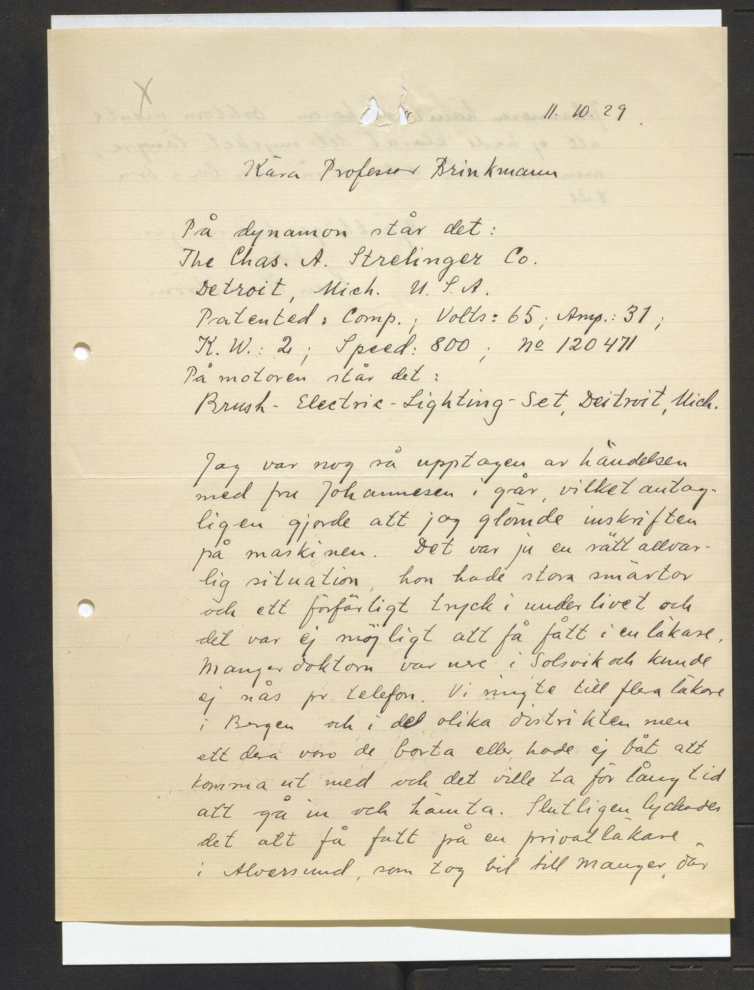 Bergens Museum, AV/SAB-A-17301/13/D/L0002: Korrespondanse , 1928-1940, p. 198