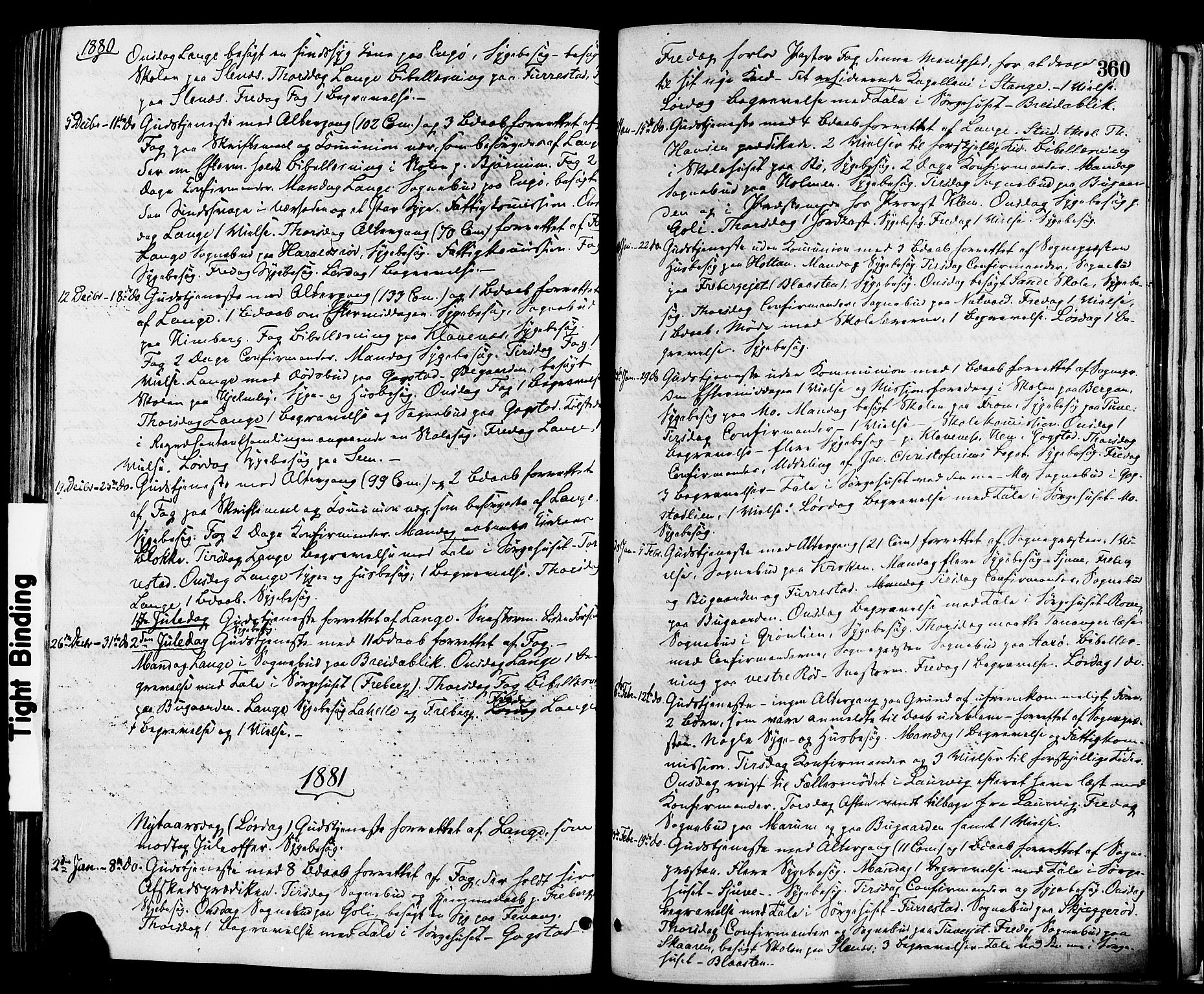 Sandar kirkebøker, AV/SAKO-A-243/F/Fa/L0011: Parish register (official) no. 11, 1872-1882, p. 360