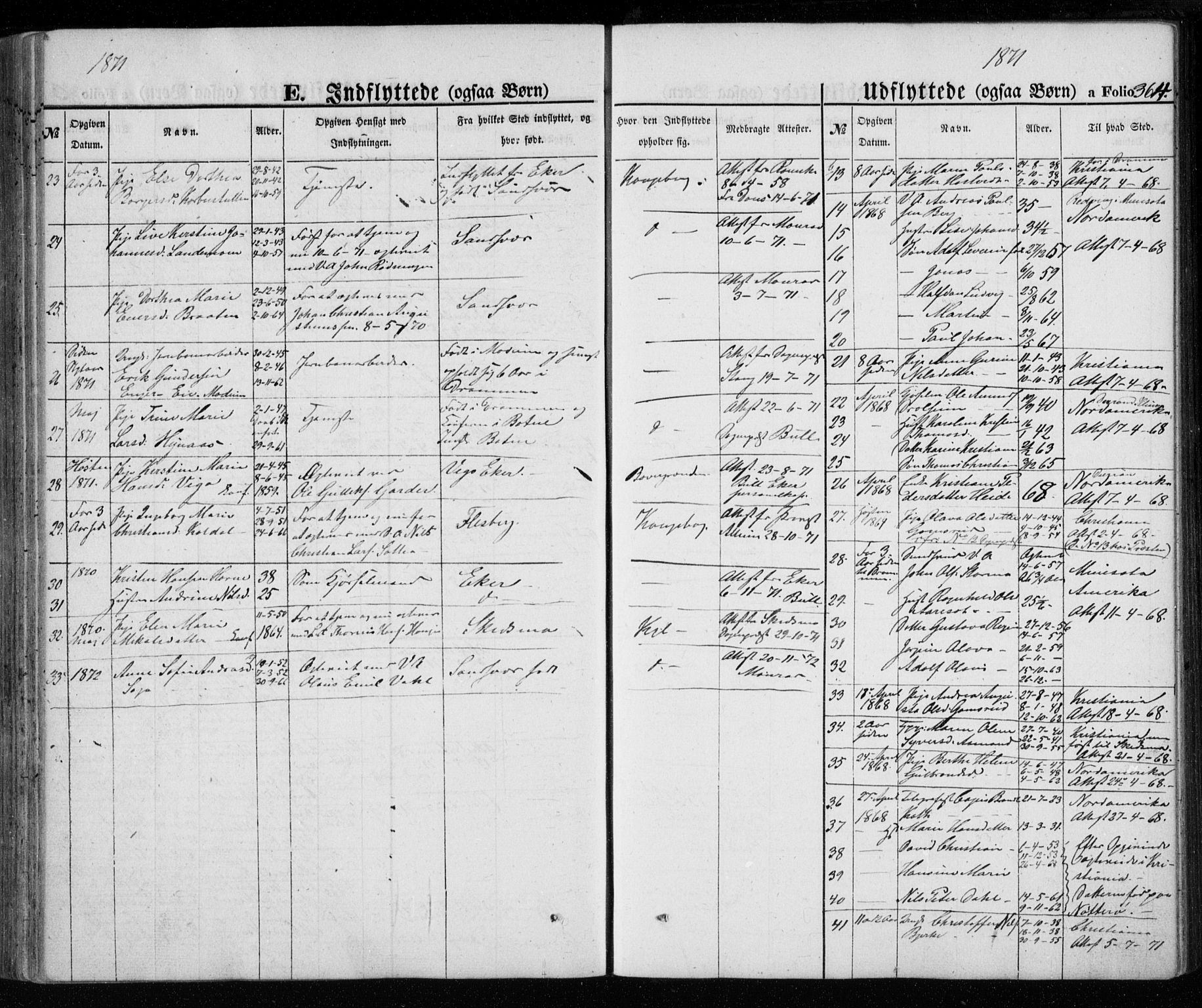 Kongsberg kirkebøker, AV/SAKO-A-22/G/Ga/L0003: Parish register (copy) no. 3, 1859-1875, p. 364