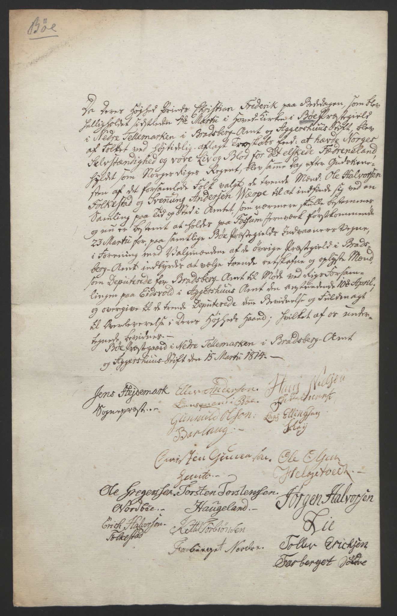 Statsrådssekretariatet, RA/S-1001/D/Db/L0008: Fullmakter for Eidsvollsrepresentantene i 1814. , 1814, p. 41