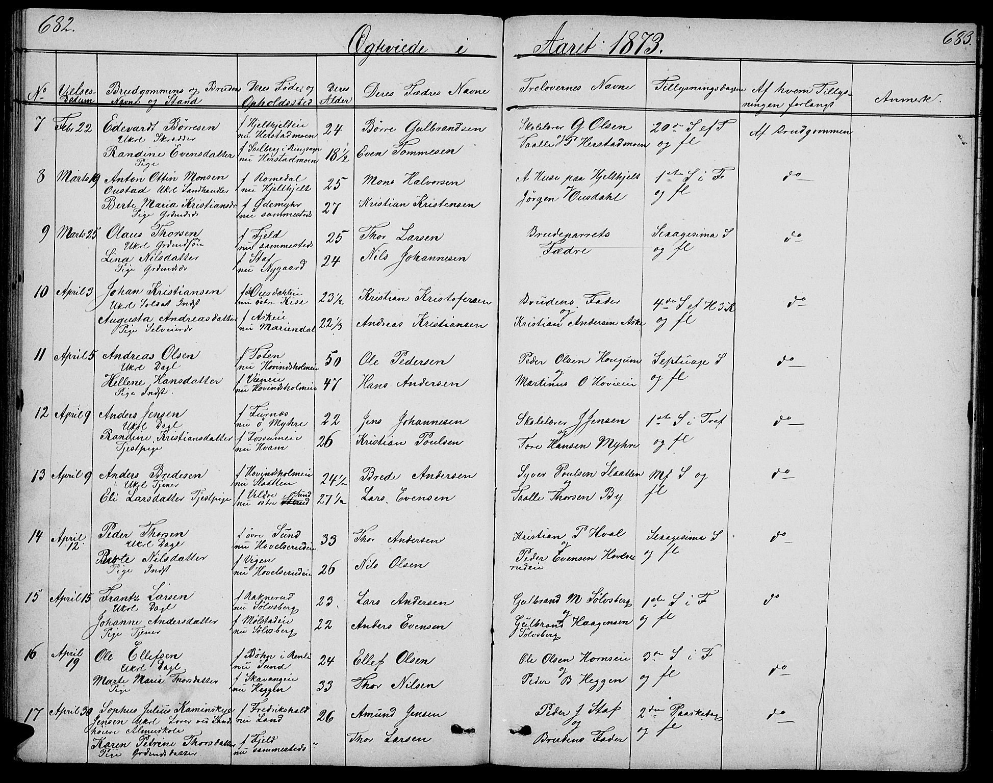 Nes prestekontor, Hedmark, SAH/PREST-020/L/La/L0005: Parish register (copy) no. 5, 1852-1889, p. 682-683