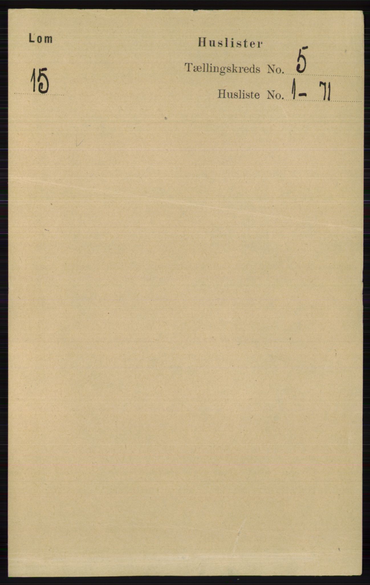 RA, 1891 census for 0514 Lom, 1891, p. 1777