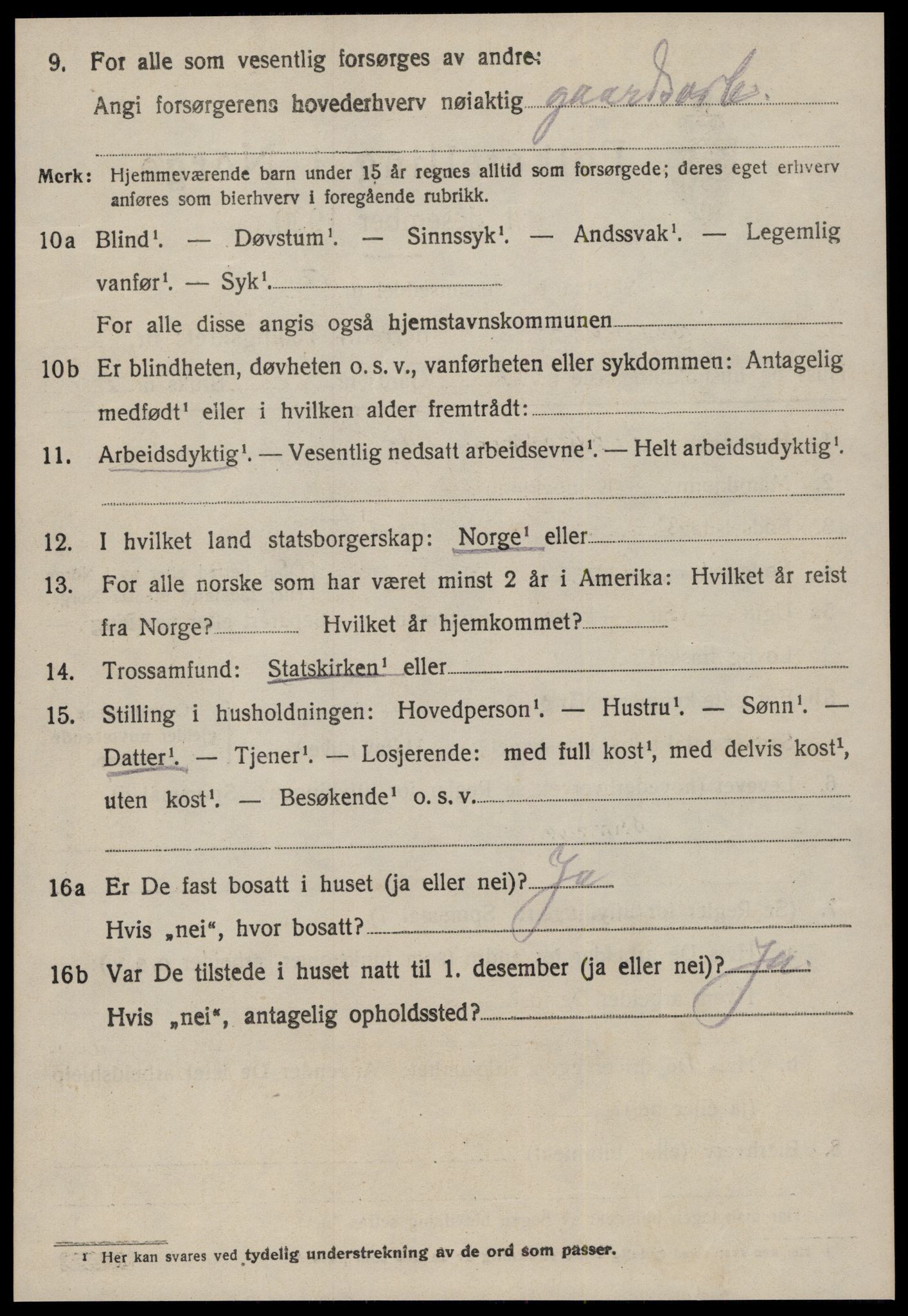 SAT, 1920 census for Gjemnes, 1920, p. 327