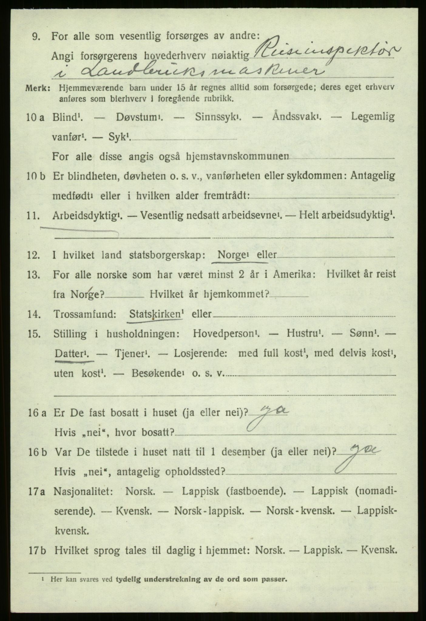 SATØ, 1920 census for Trondenes, 1920, p. 19429