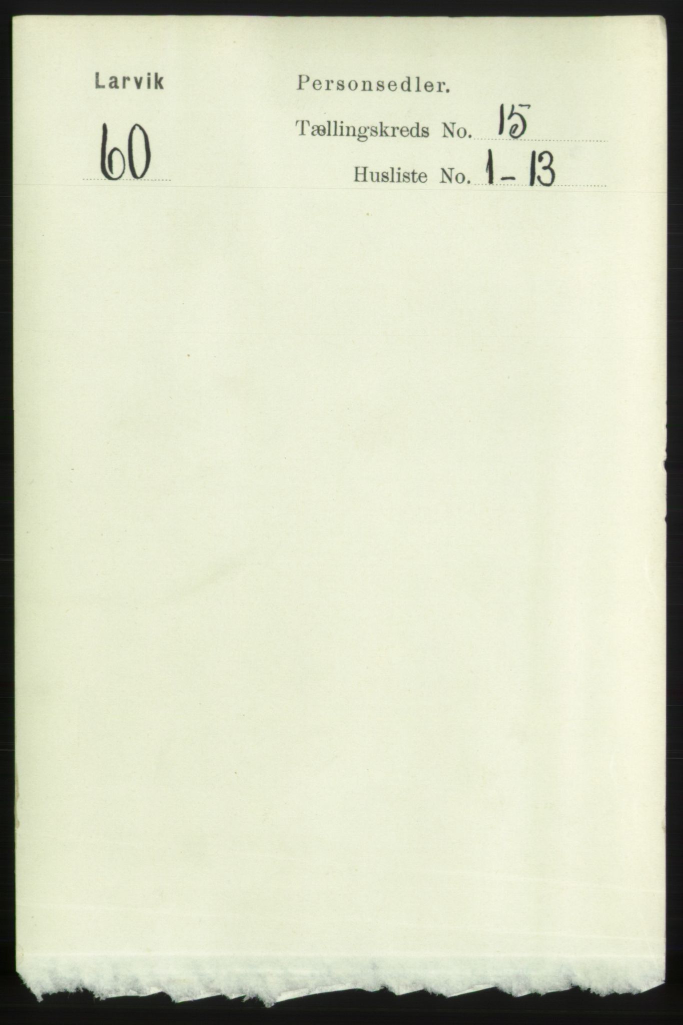 RA, 1891 census for 0707 Larvik, 1891, p. 11328